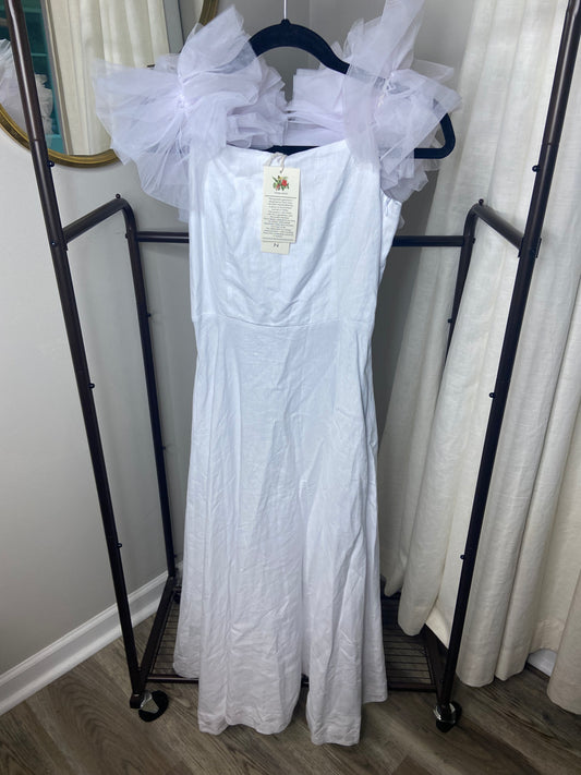 Fanm Mon Giamba Tulle Sleeve Midi Dress size XS