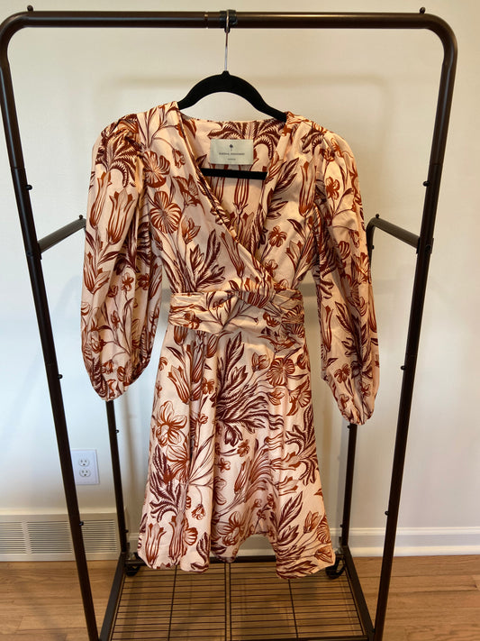 Eugenia Fernandez Wrap Mini Dress size L