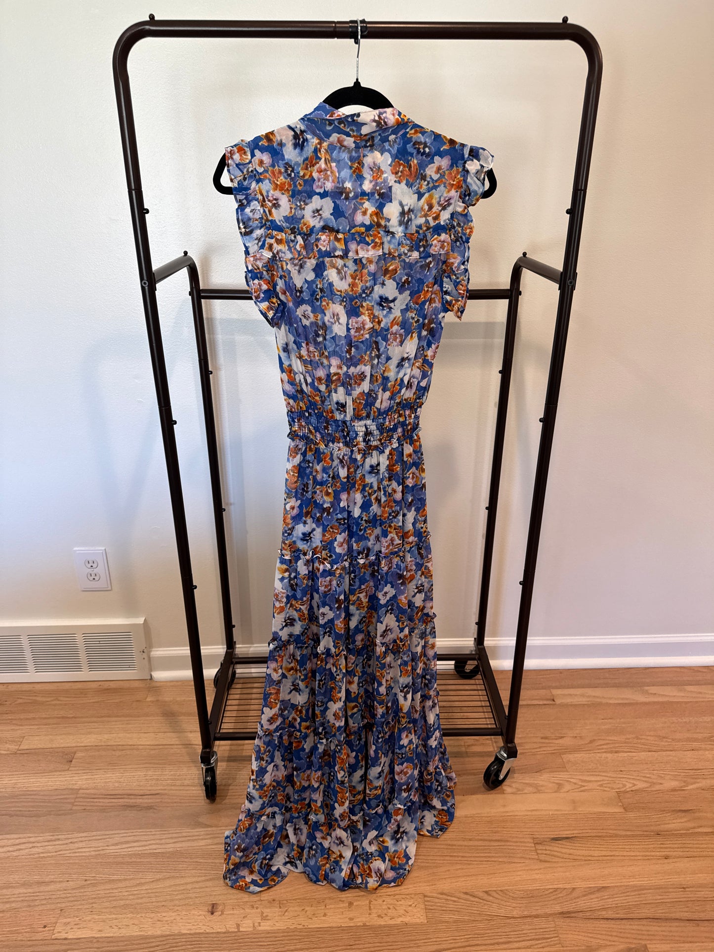 Misa Trina Dress Blue Pansy size S