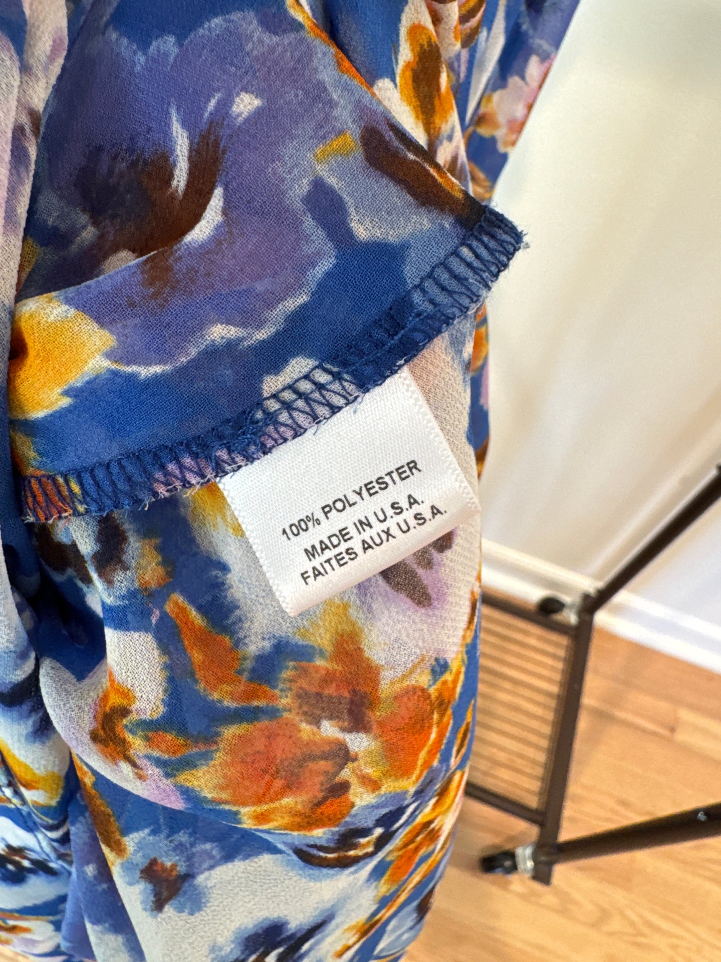 Misa Trina Dress Blue Pansy size S