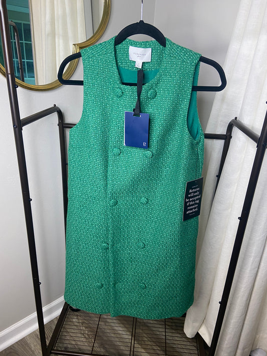 Pomander Place Emerald Green Tweed Bianca Dress size S