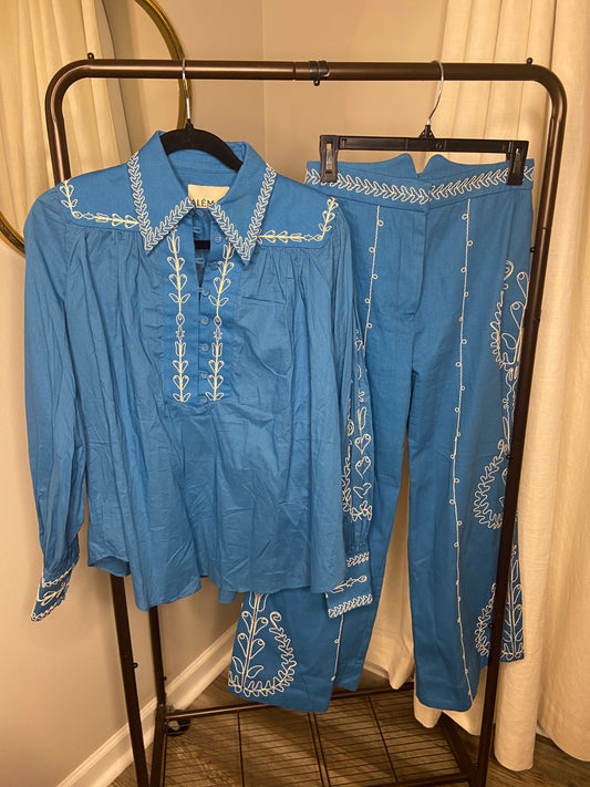 Alemais Donovan Corded Blouse and Pants size US 4