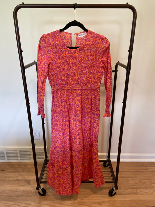 Pink City Prints Peach Carnation Isabel Dress size XS