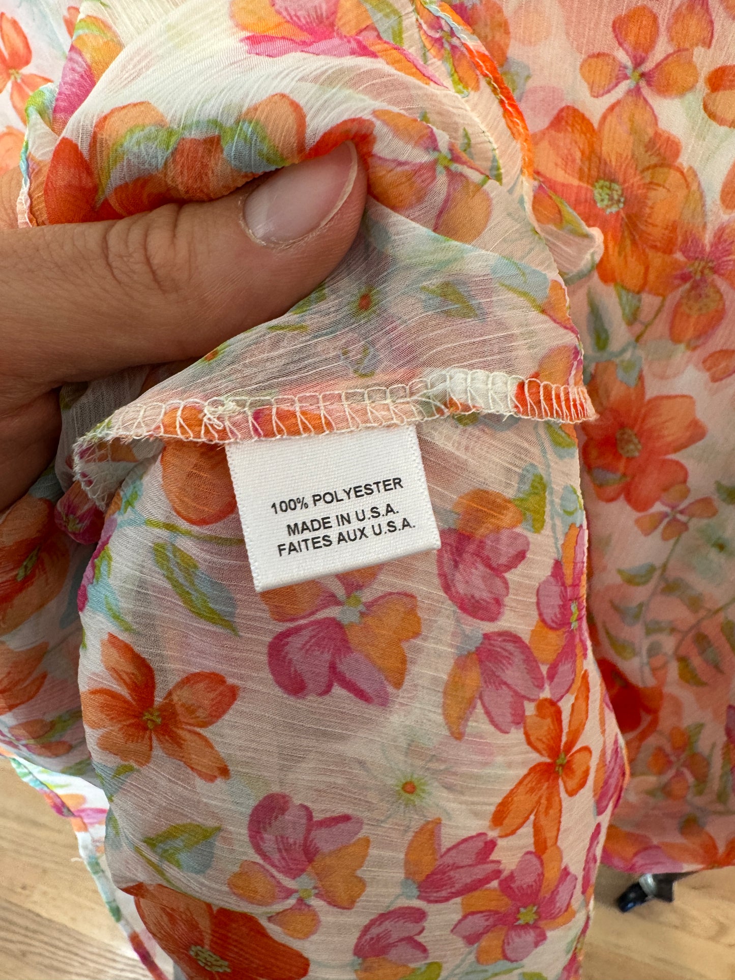 Misa Eloisa Tiered Floral-Print Chiffon Mini Dress size XS