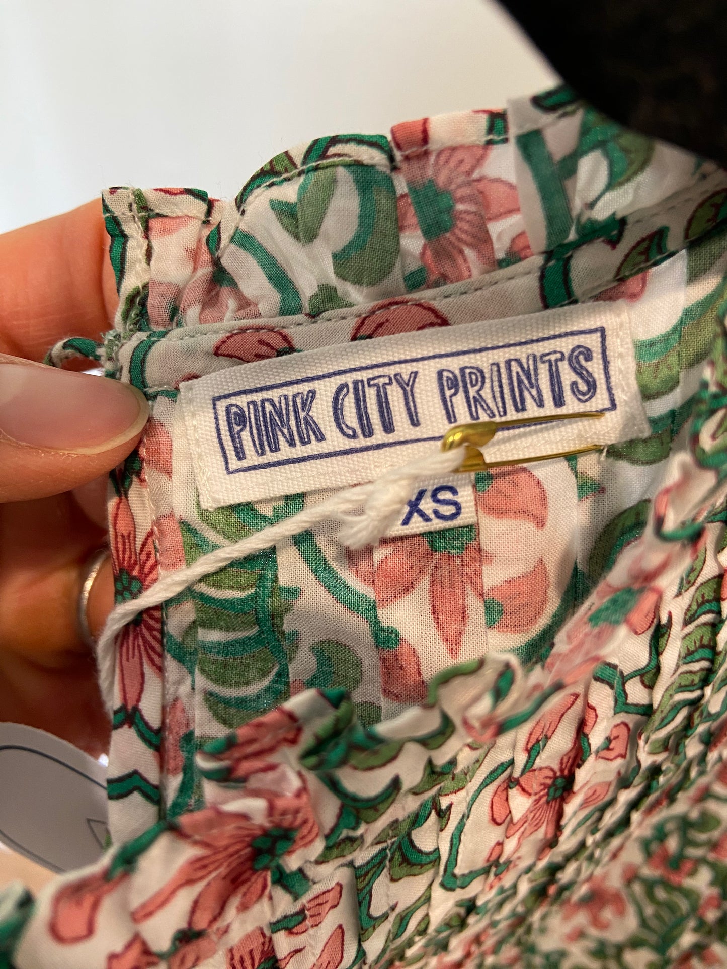 Pink City Prints Green Savanna Dress size XS
