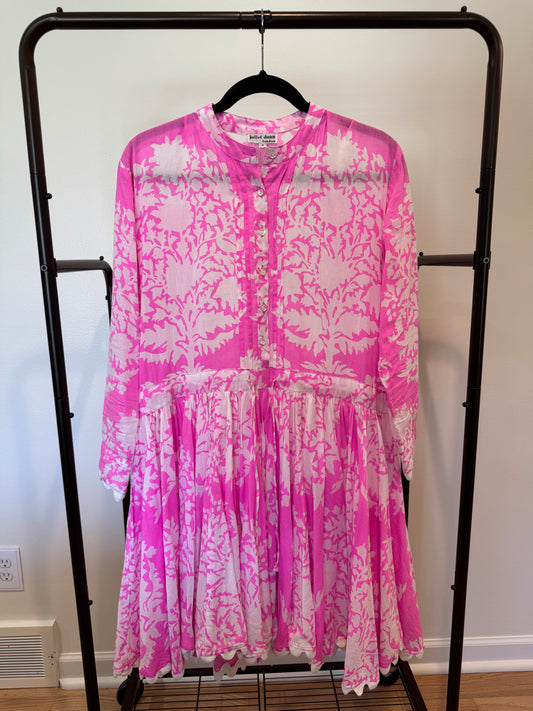 Juliet Dunn loral Cotton Mini Dress size 2