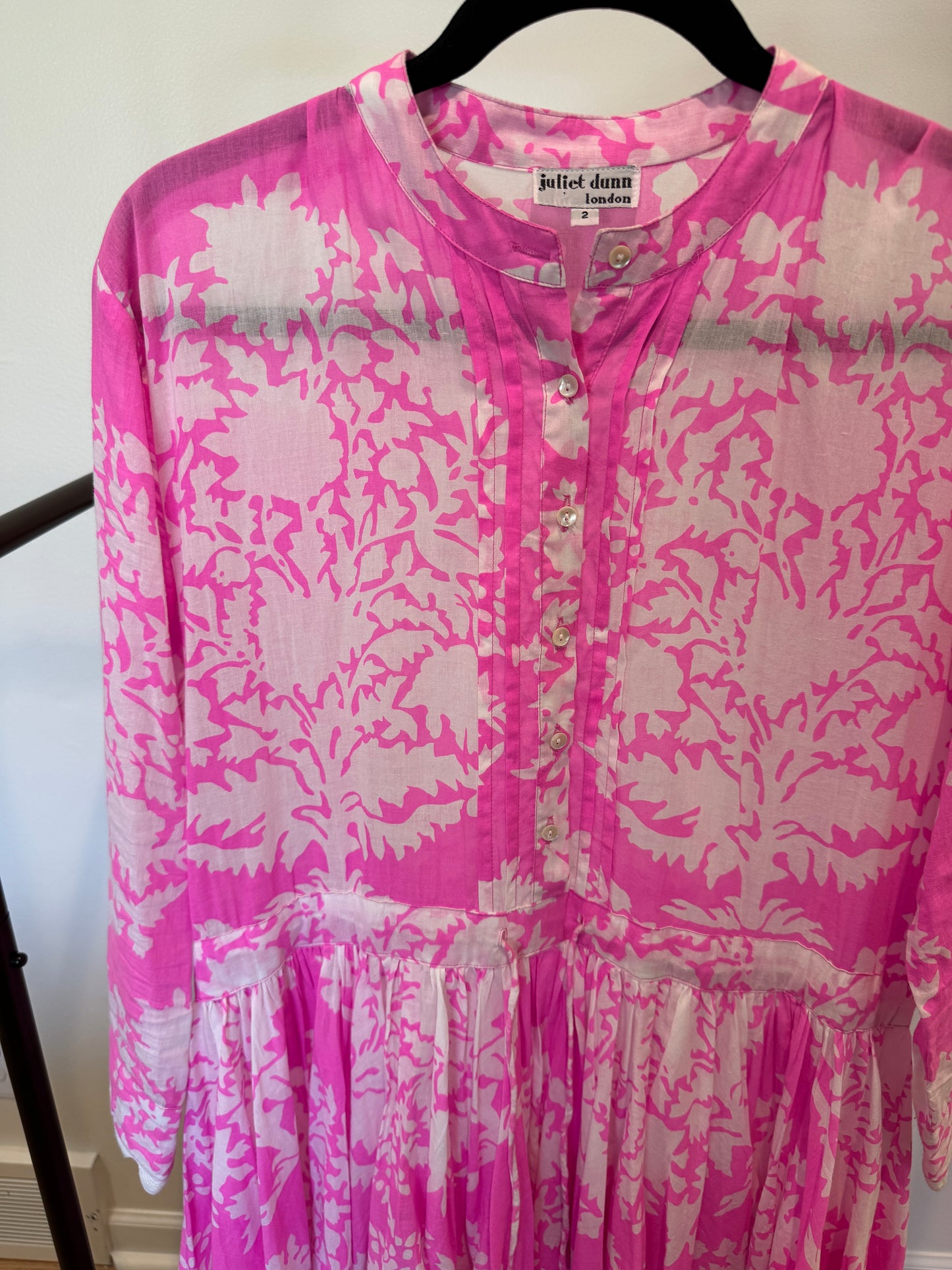 Juliet Dunn loral Cotton Mini Dress size 2