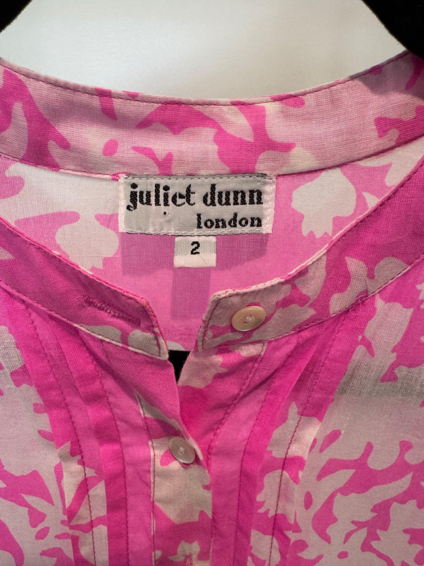 Juliet Dunn loral Cotton Mini Dress size 2