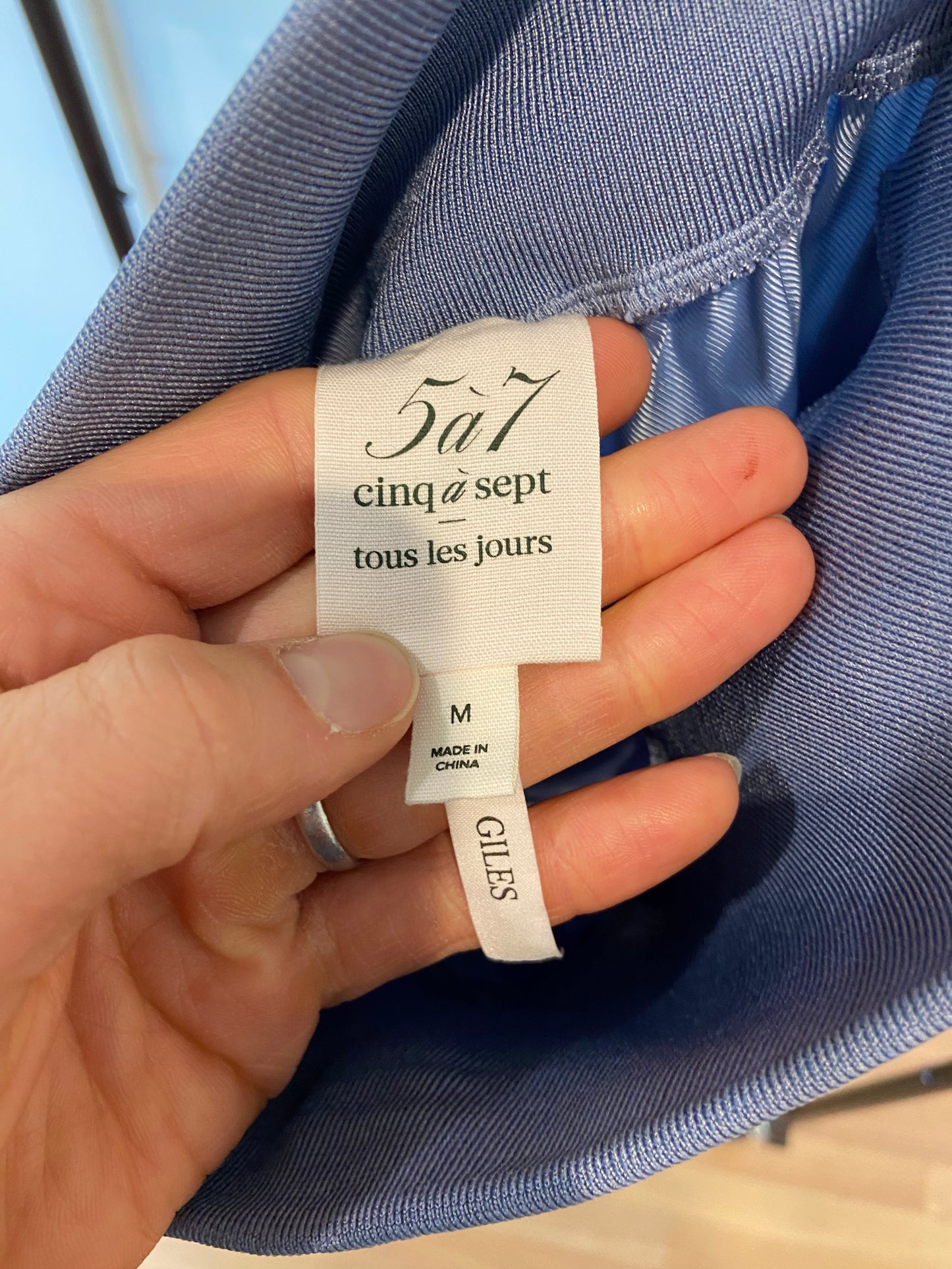 Cinq a Sept Holly Ruffle Sleeve Jacket In Indigo and Giles Cargo Joggers size M