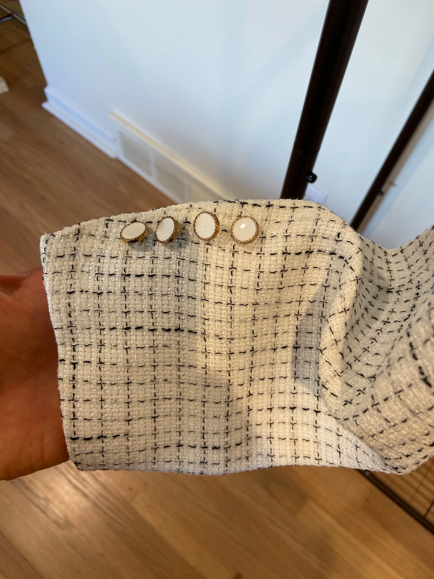 Reformation Terra Jacket in White Tweed size 0
