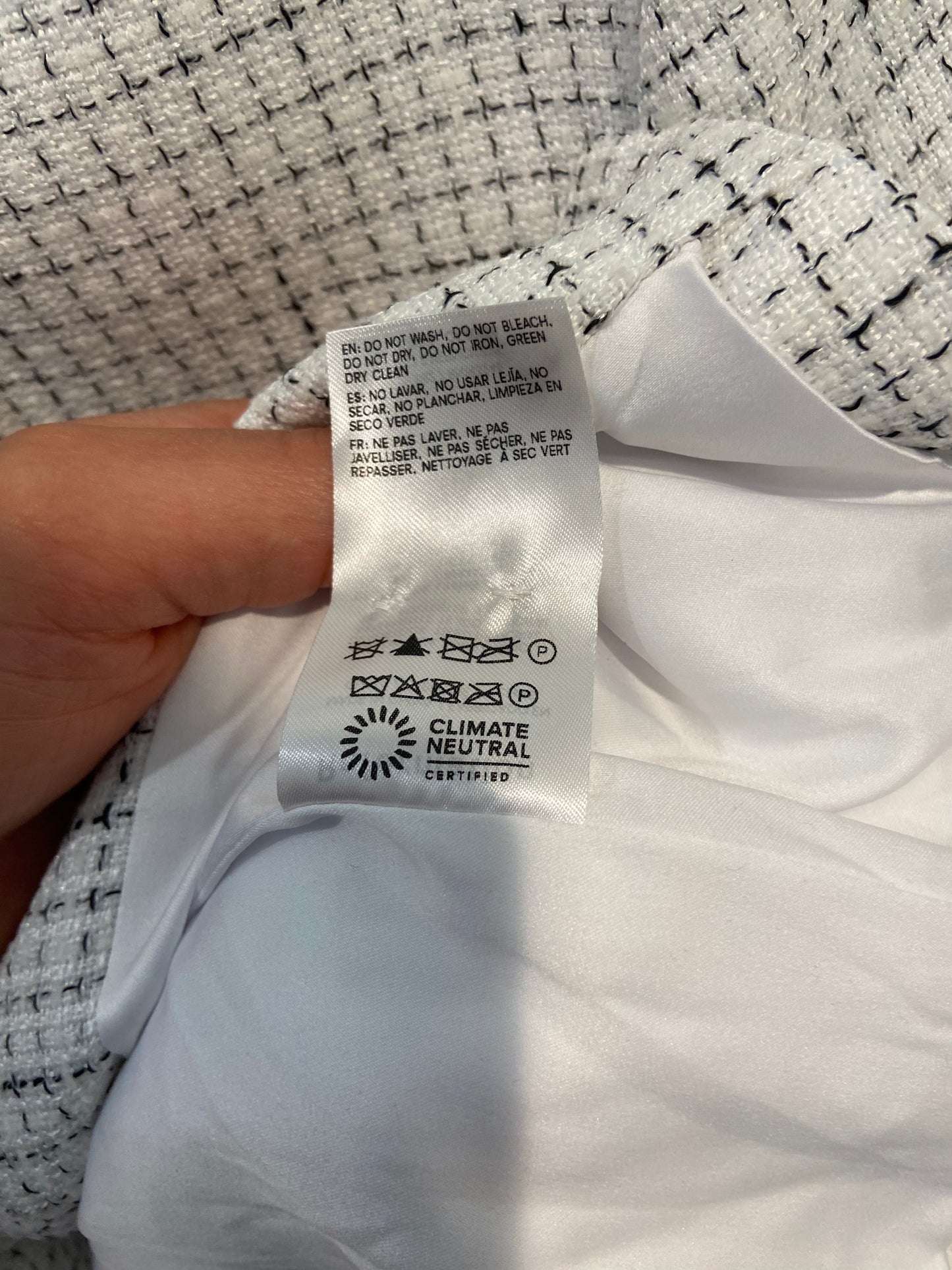 Reformation Terra Jacket in White Tweed size 0