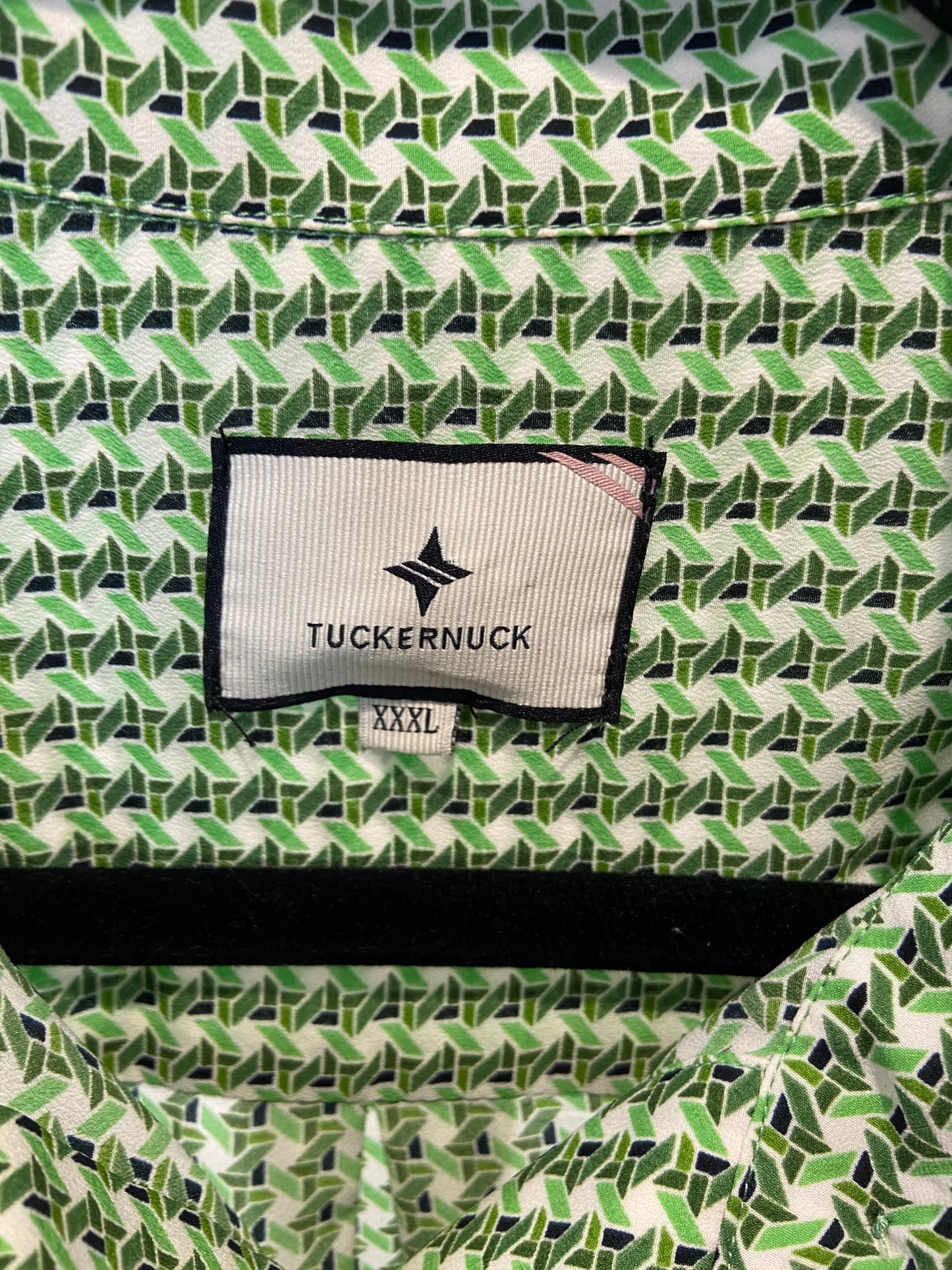 Tuckernuck Verdant Green Basketweave Geo Lucille Long Sleeve Dress size XXXL