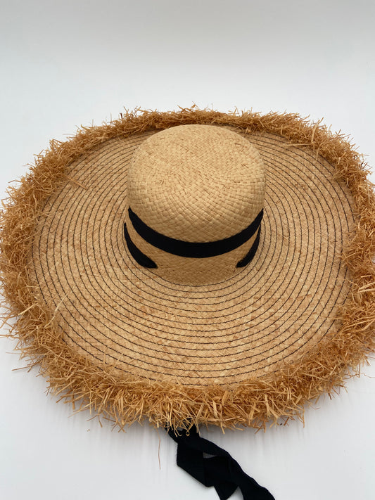 Lola Hats Alpargatas Natural Straw Hat with Ribbon