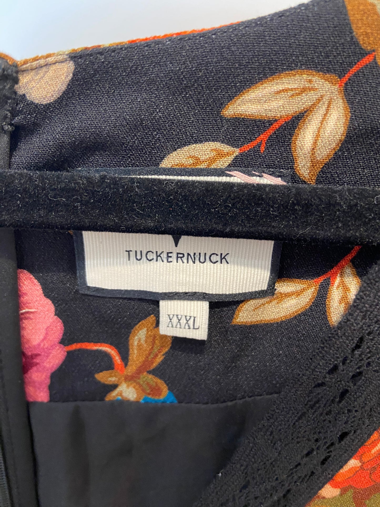 Tuckernuck Dress Irina Maxi in Baroque Black Floral size XXXL