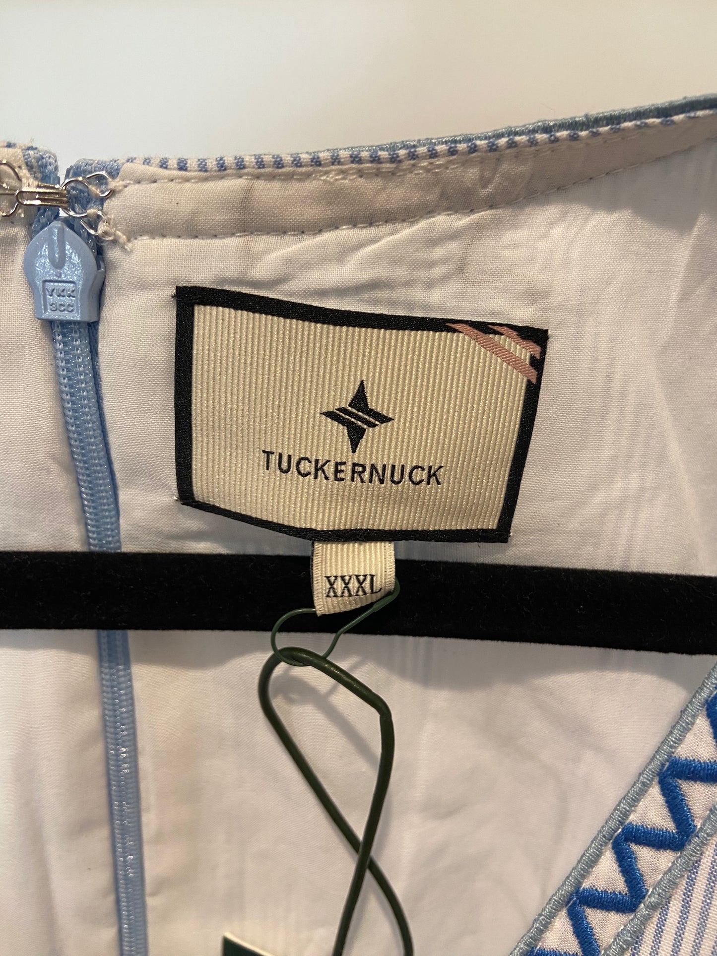 Tuckernuck Chambray Stripe Tassel Ginger Dress size XXXL