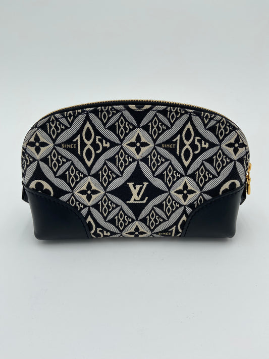 Louis Vuitton Jacquard Since 1854 Cosmetic Pouch PM Grey