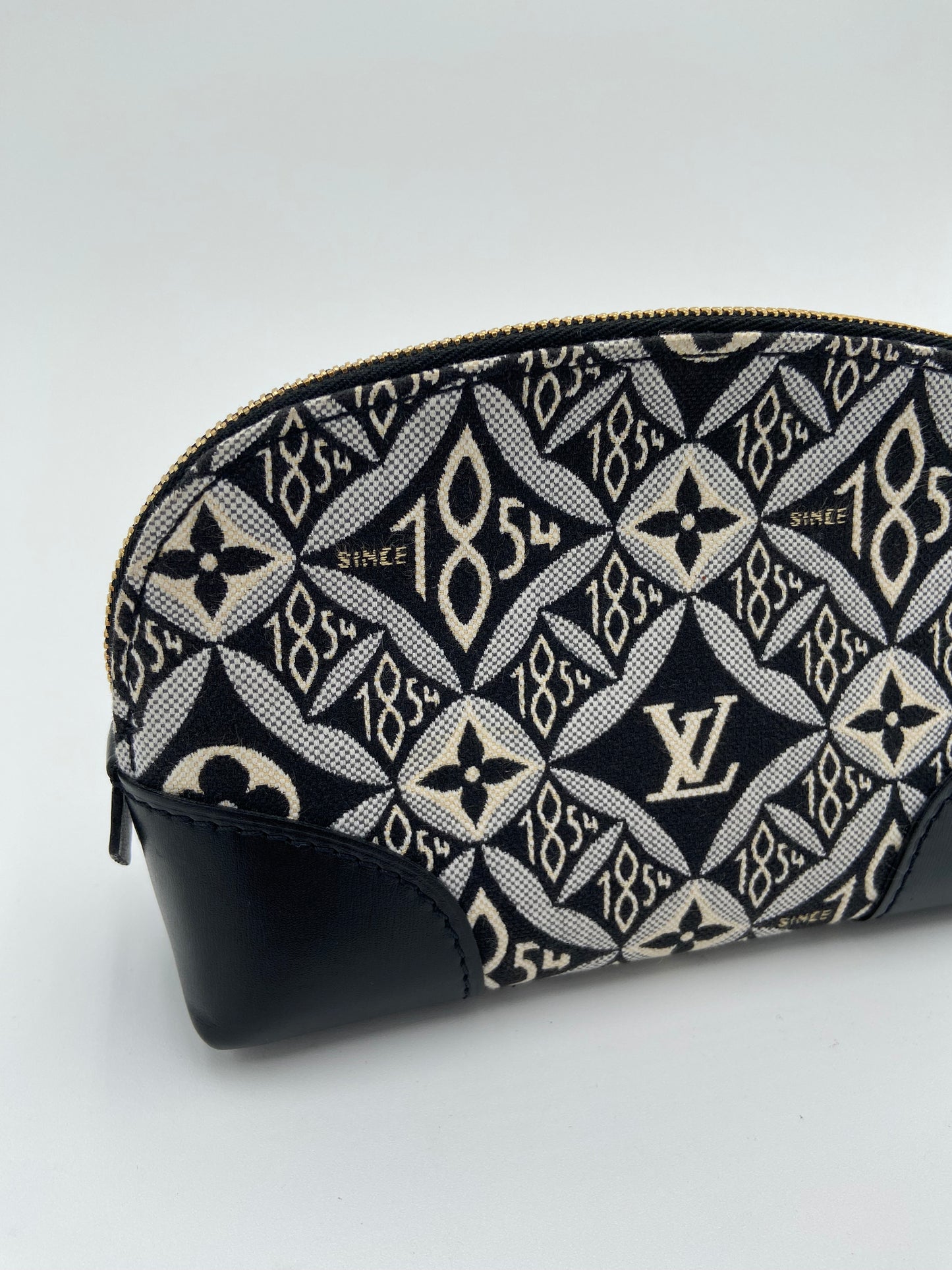 Louis Vuitton Jacquard Since 1854 Cosmetic Pouch PM Grey