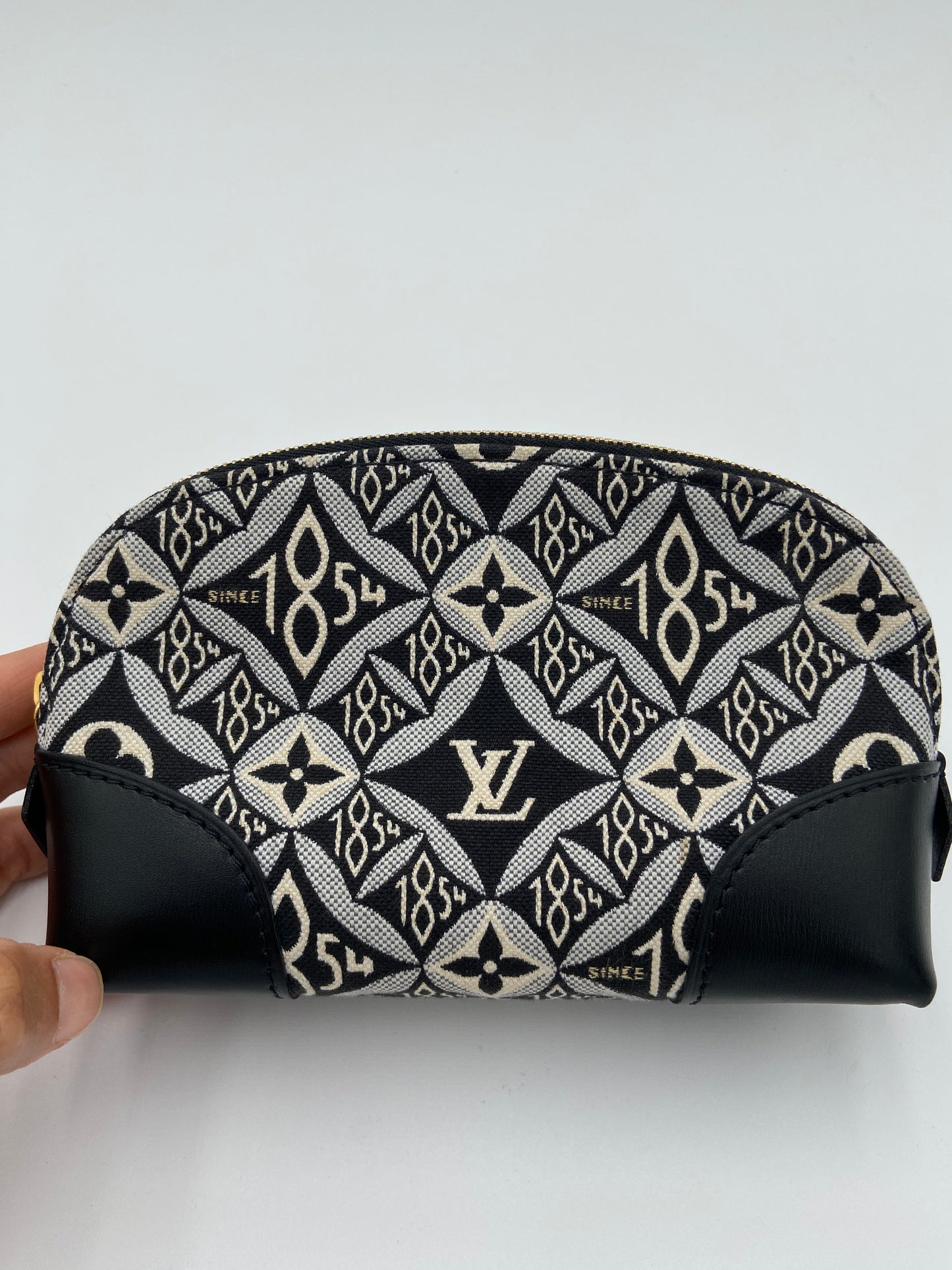 Louis Vuitton Jacquard Since 1854 Cosmetic Pouch PM Grey