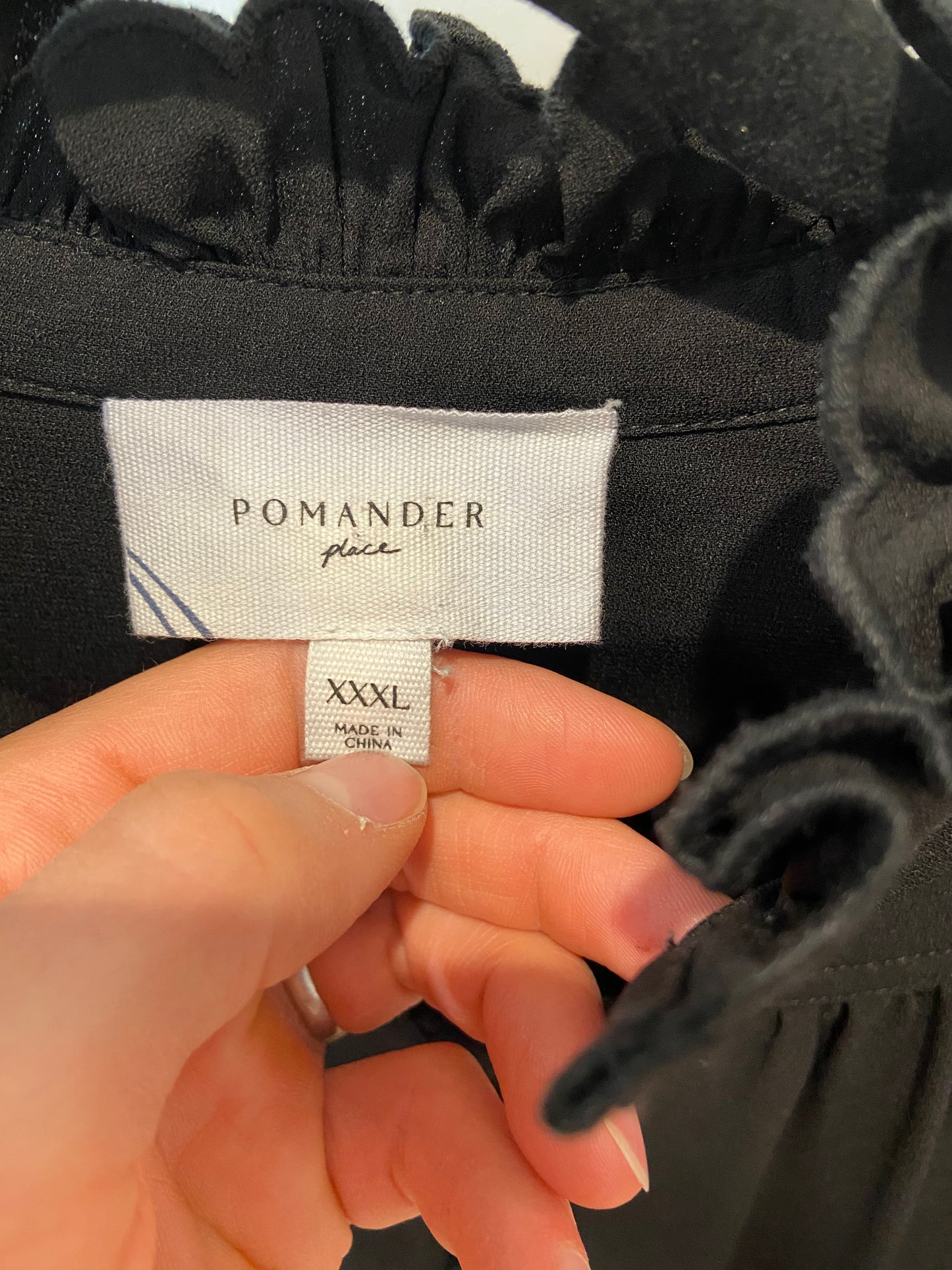 Pomander Place Black Selena Maxi Dress size XXXL