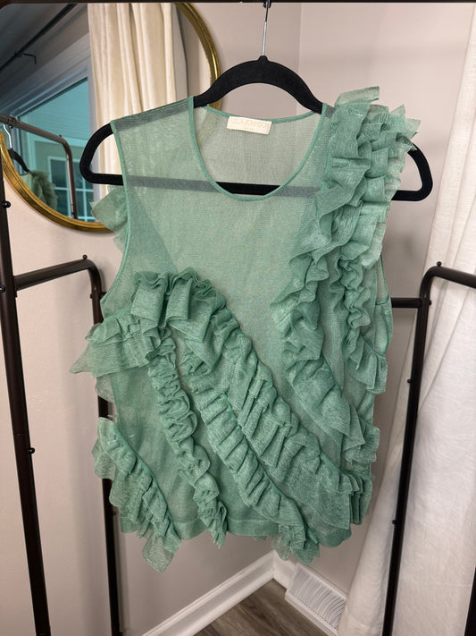 ULLA JOHNSON Winnifred Chiffon Top size S