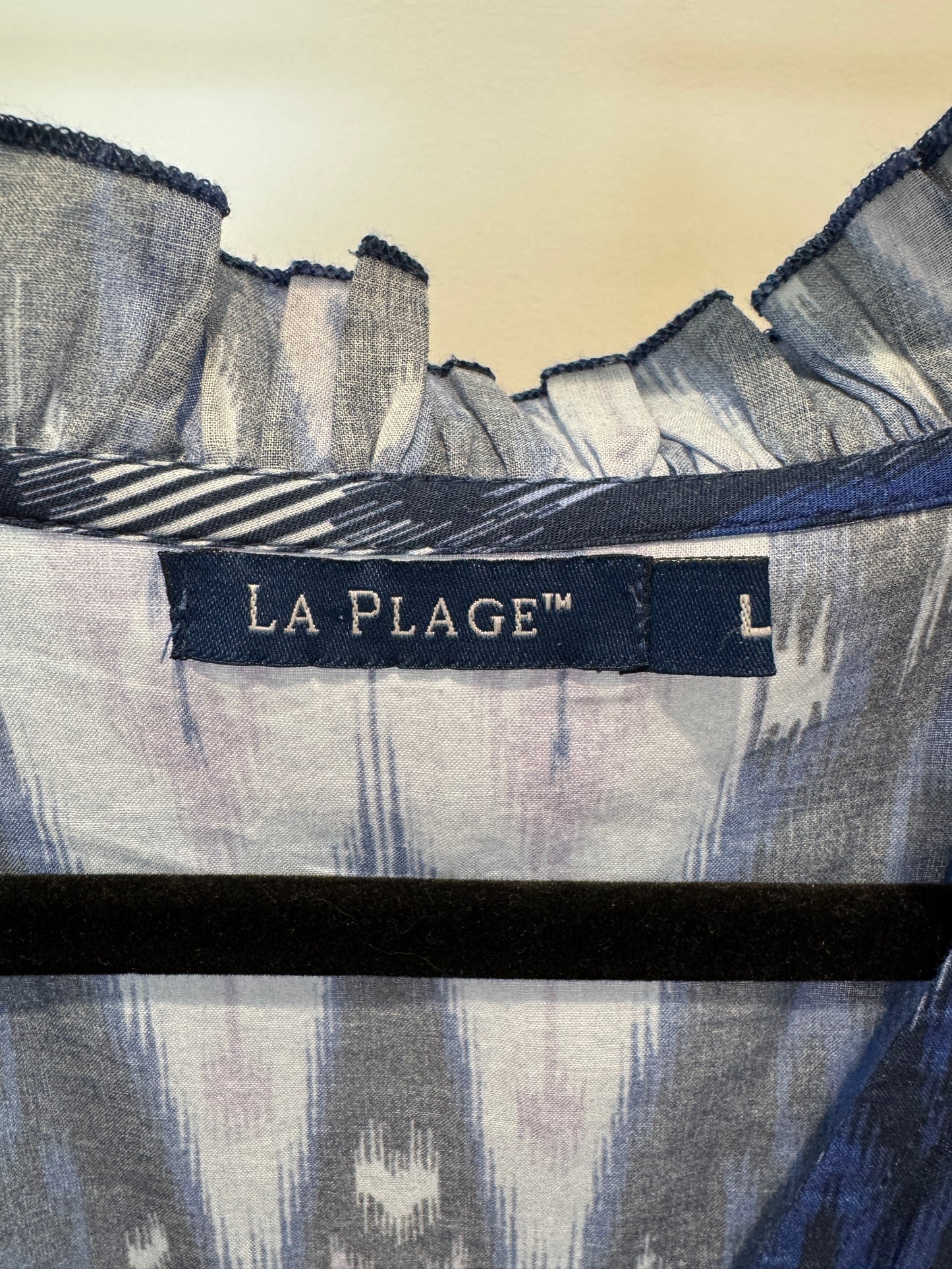 La Plage Claythorne Bue Ikat Maxi Dress size L