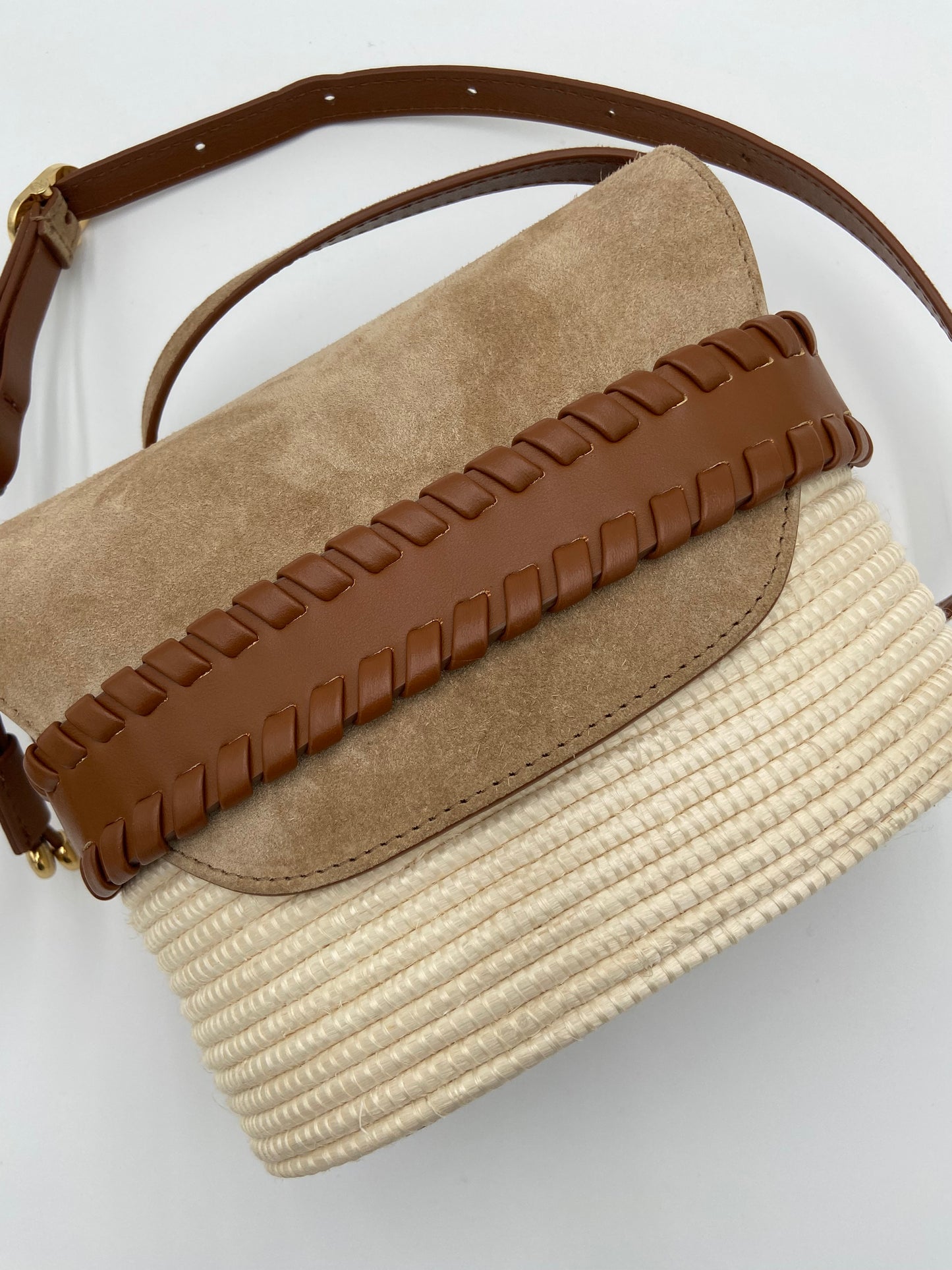 Cesta Sahara Suede Crossbody Bag