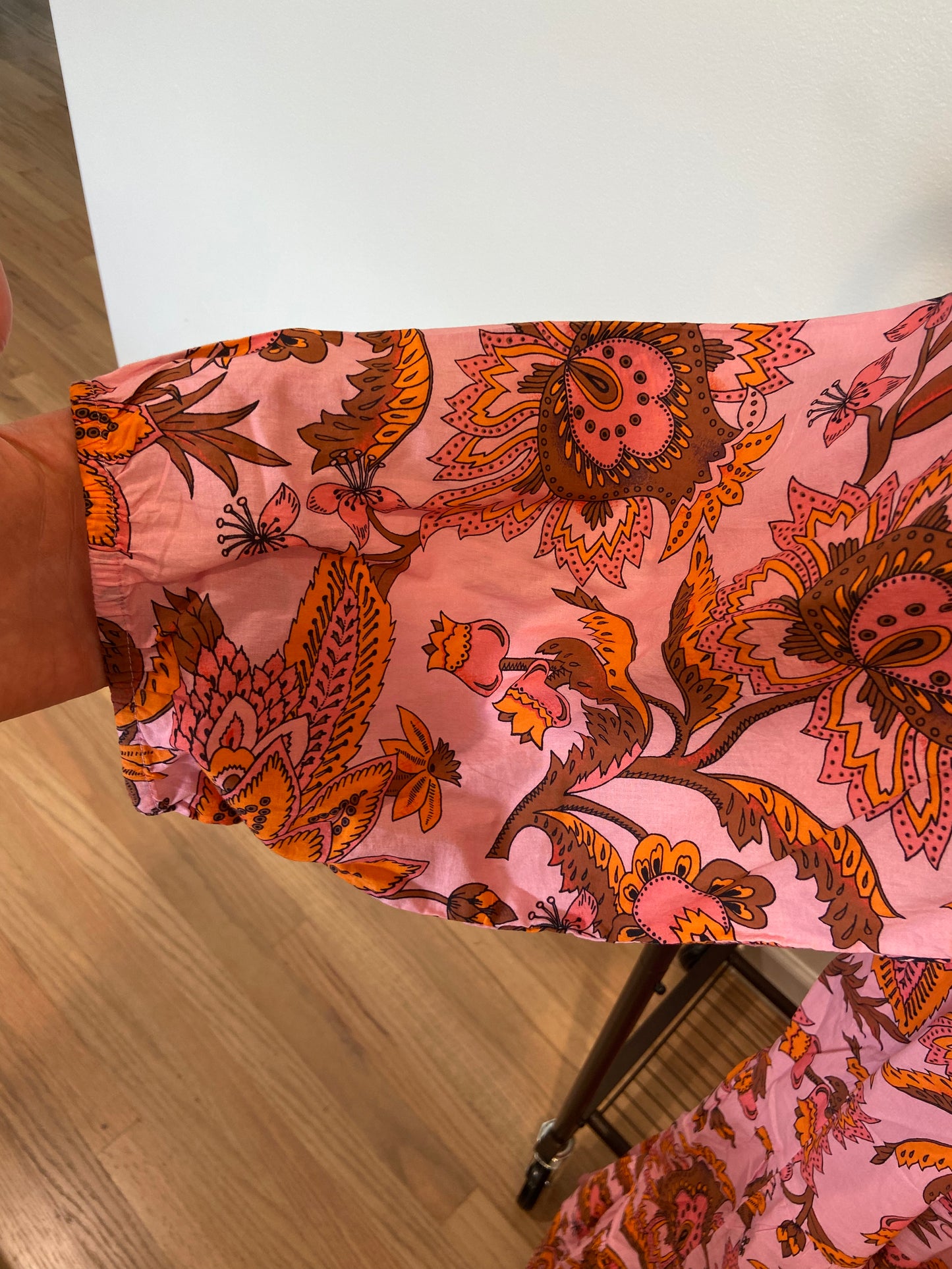 Tuckernuck Sunset Chintz Salty Paloma Pink Paisley Kaftan Maxi Dress size XXXL