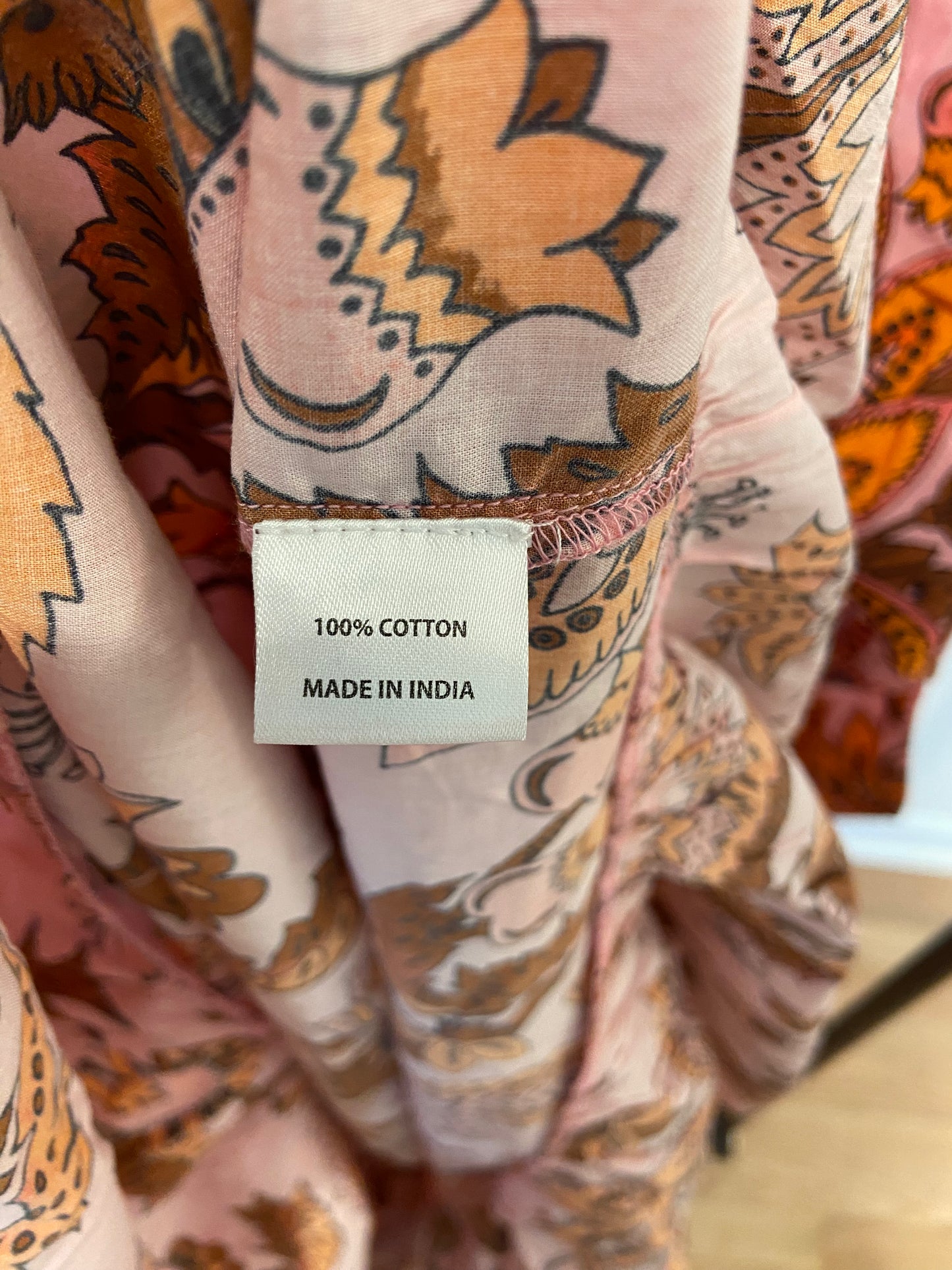 Tuckernuck Sunset Chintz Salty Paloma Pink Paisley Kaftan Maxi Dress size XXXL