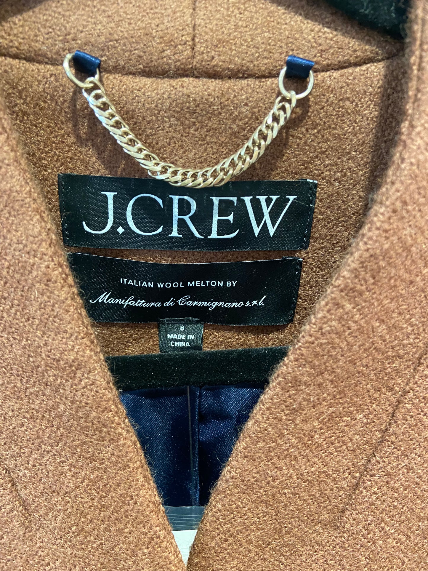 J. Crew Palais Topcoat in Italian Melton Wool Blend size 8