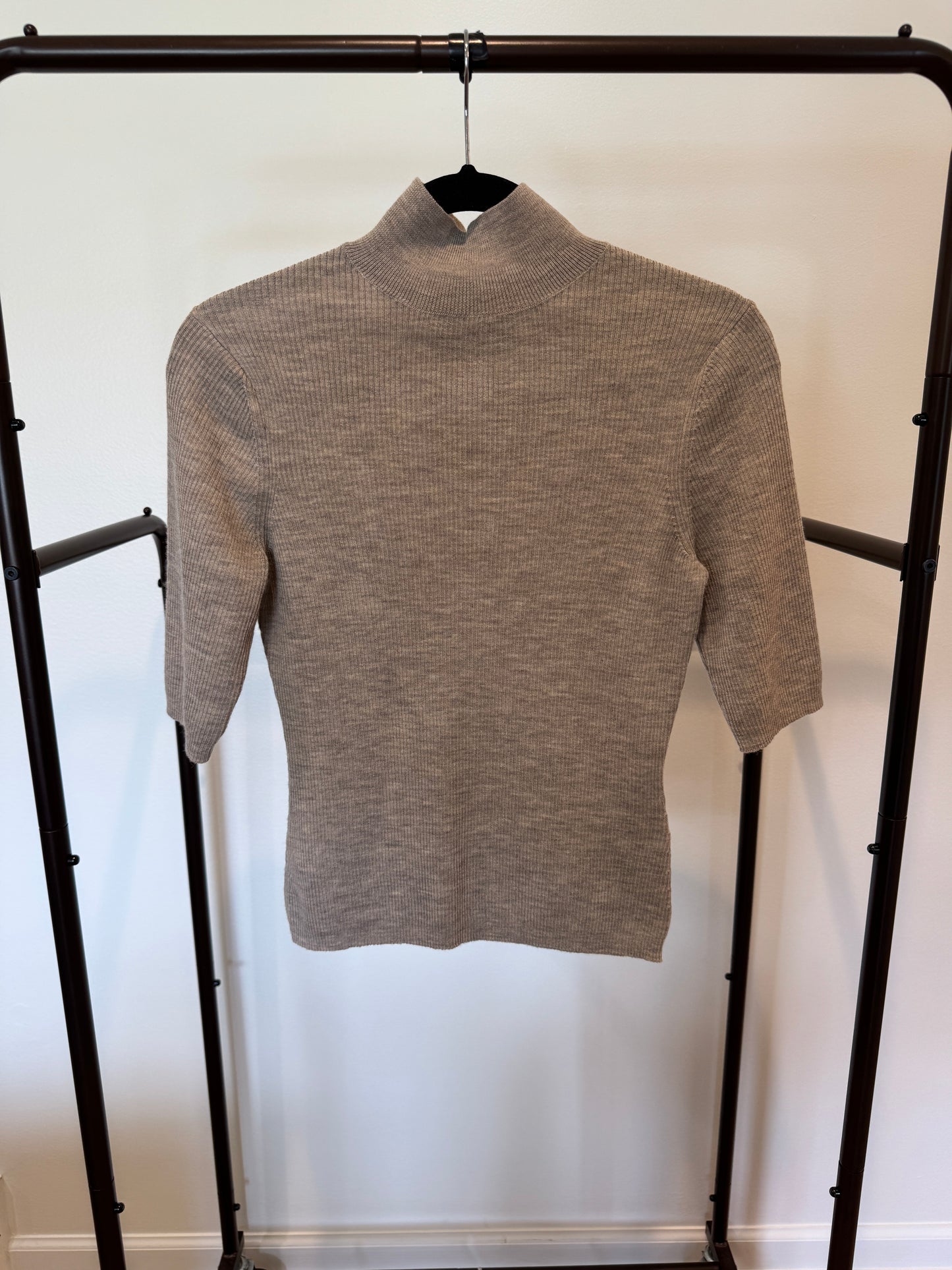 Veronica Beard Alastair Merino Wool Pullover Oatmeal Melange size M