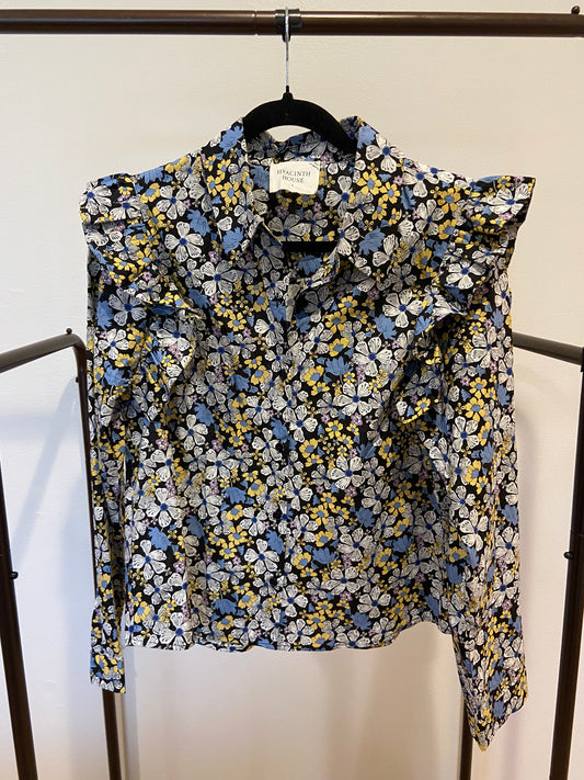 Hyacinth House Floral Primrose Blouse size S
