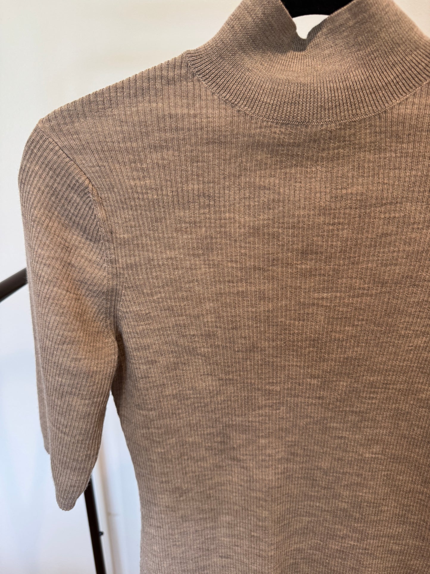 Veronica Beard Alastair Merino Wool Pullover Oatmeal Melange size M