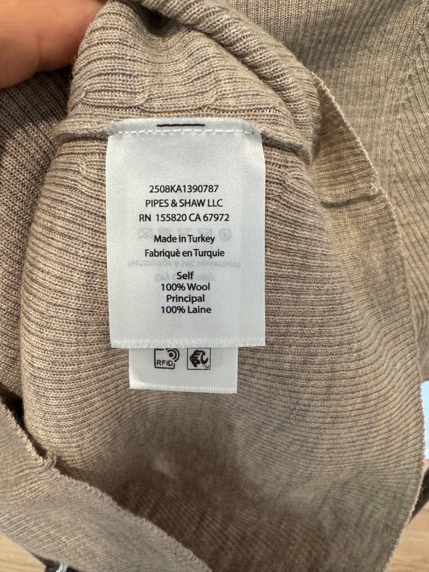 Veronica Beard Alastair Merino Wool Pullover Oatmeal Melange size M