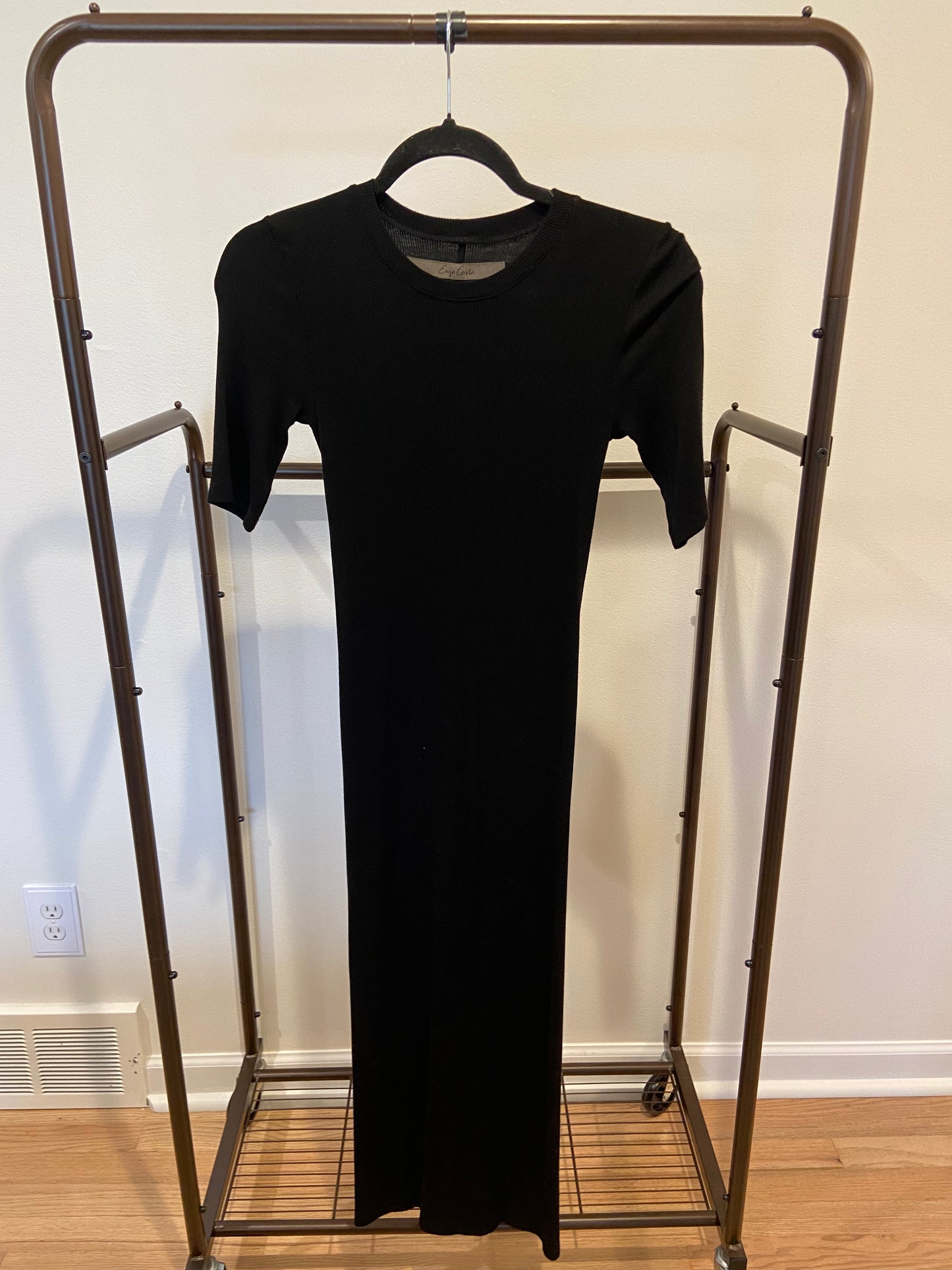 Enza Costa Half Sleeve Crew Midi Dress size XS