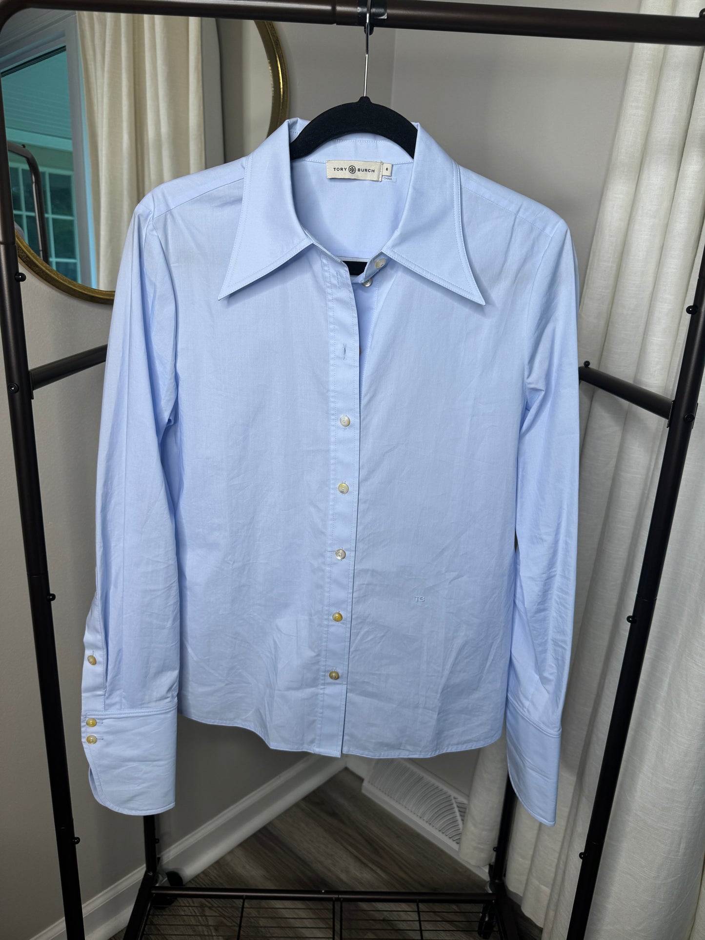 Tory Burch Cotton Poplin Shirt size 6