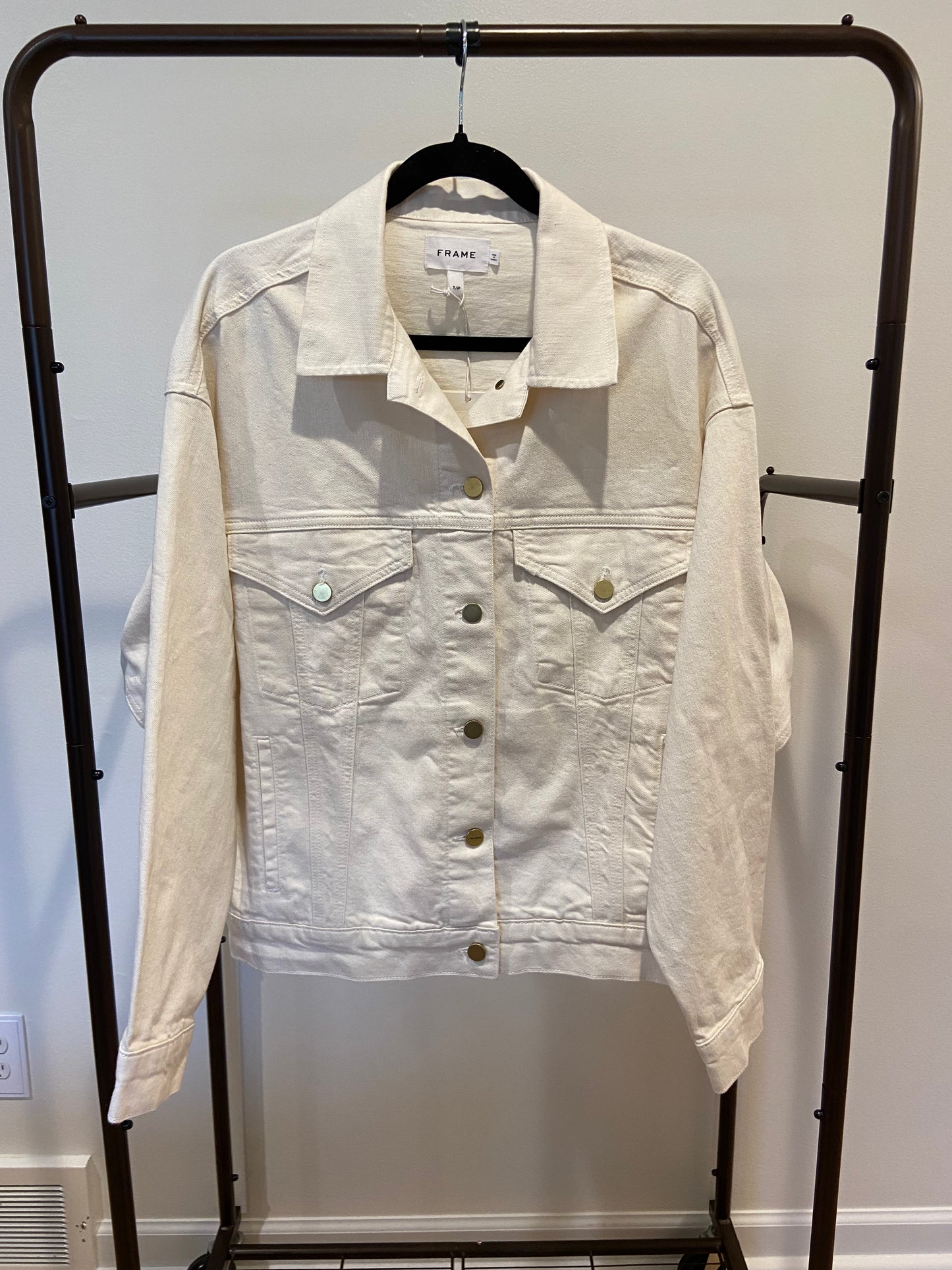 Frame Le Oversized Denim Jacket size S