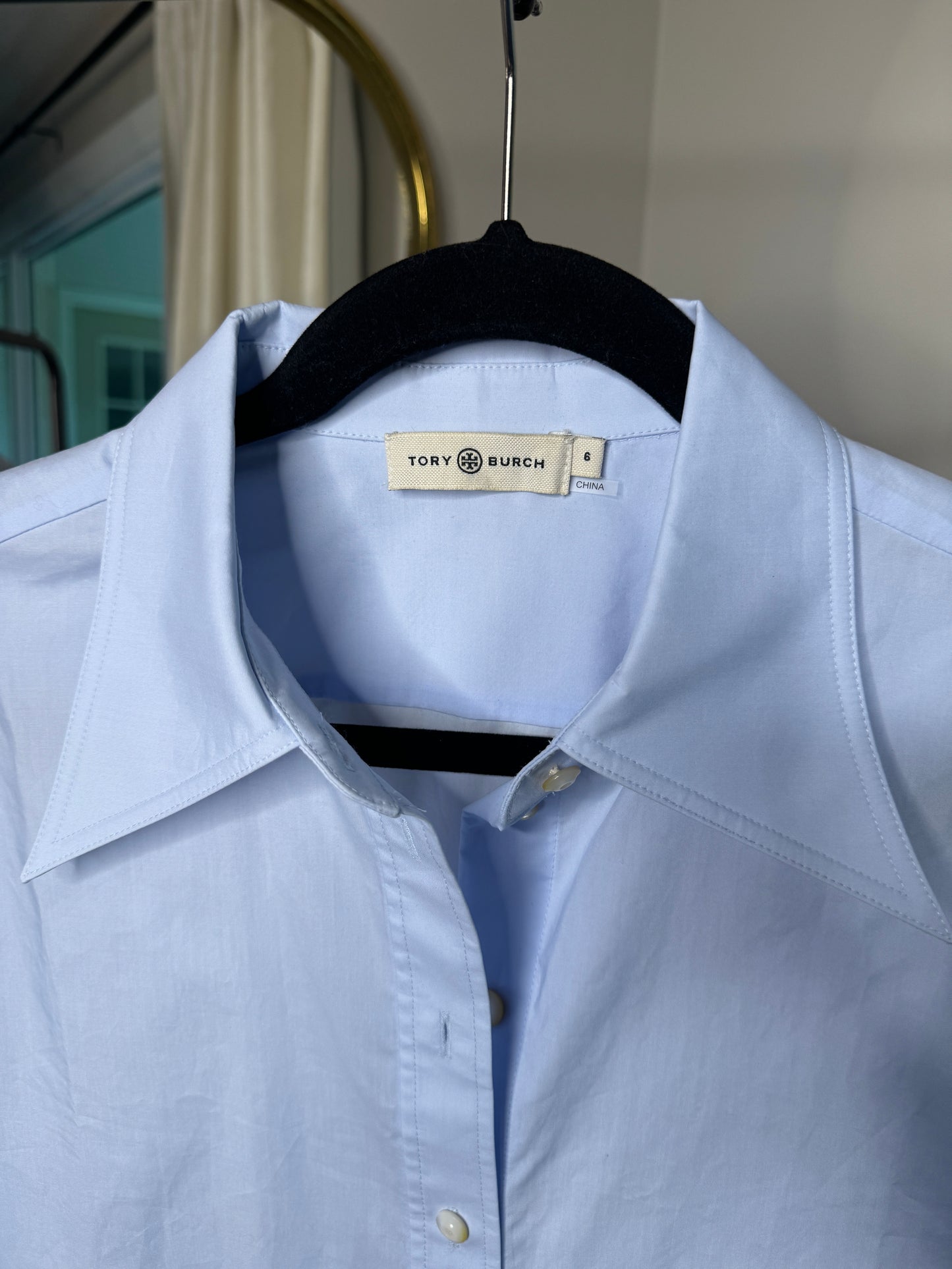 Tory Burch Cotton Poplin Shirt size 6