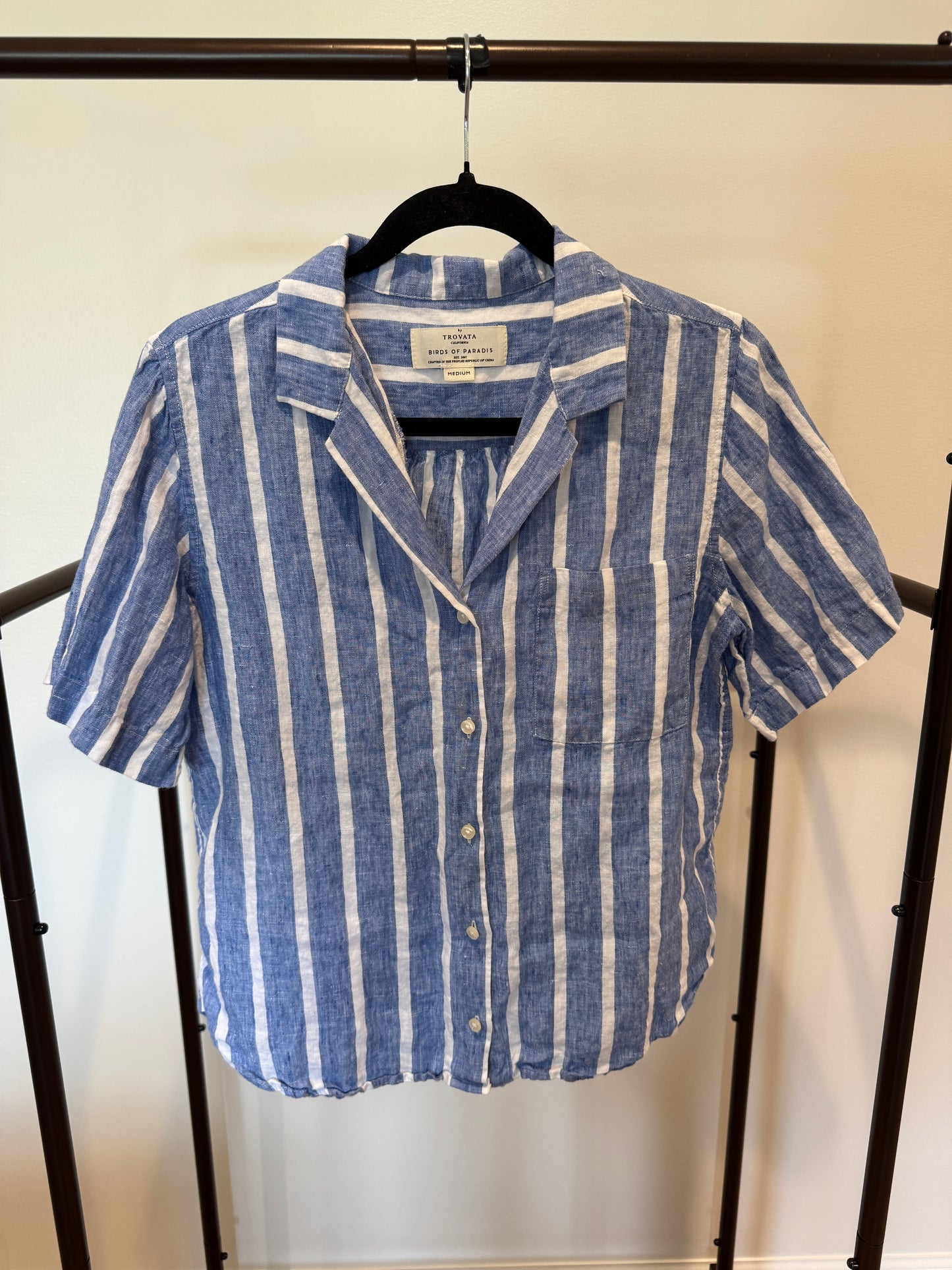 Trovata Set - Margot Short Sleeve Camp Shirt with Lone Shorts size M