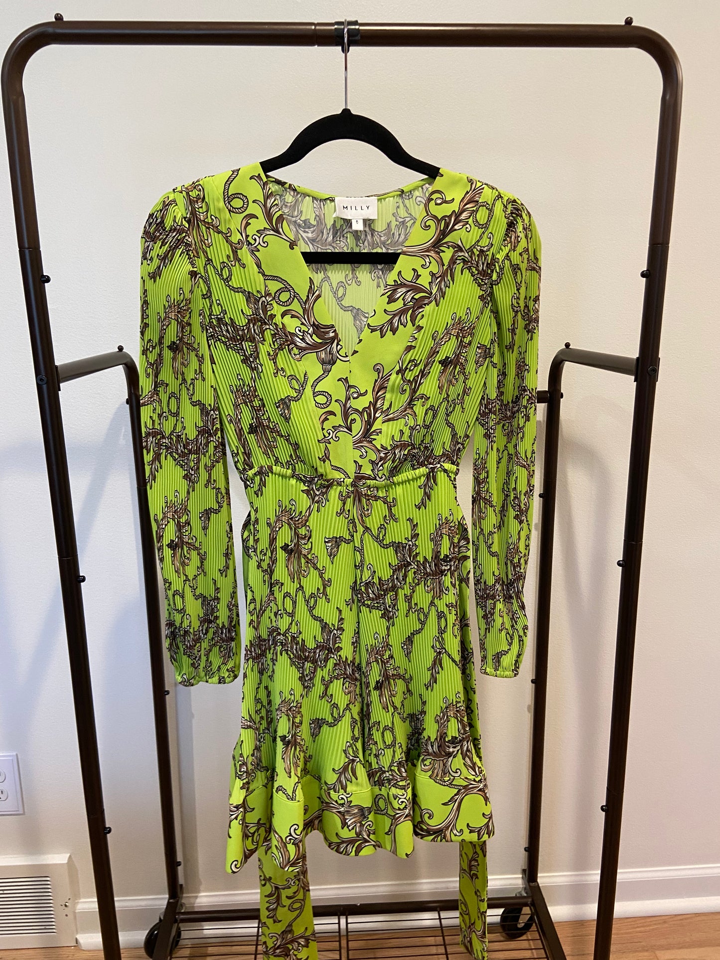Milly Irene Chain Pleated Dress size 0