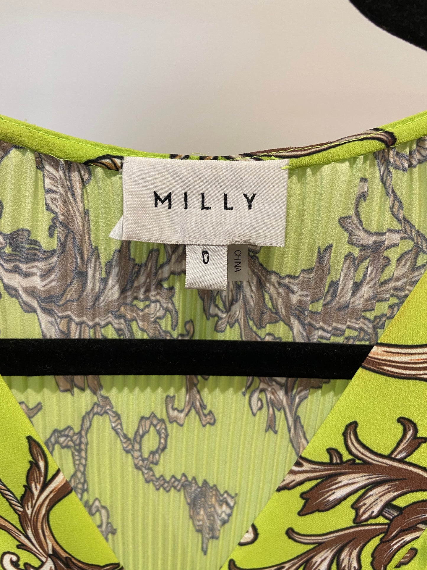 Milly Irene Chain Pleated Dress size 0