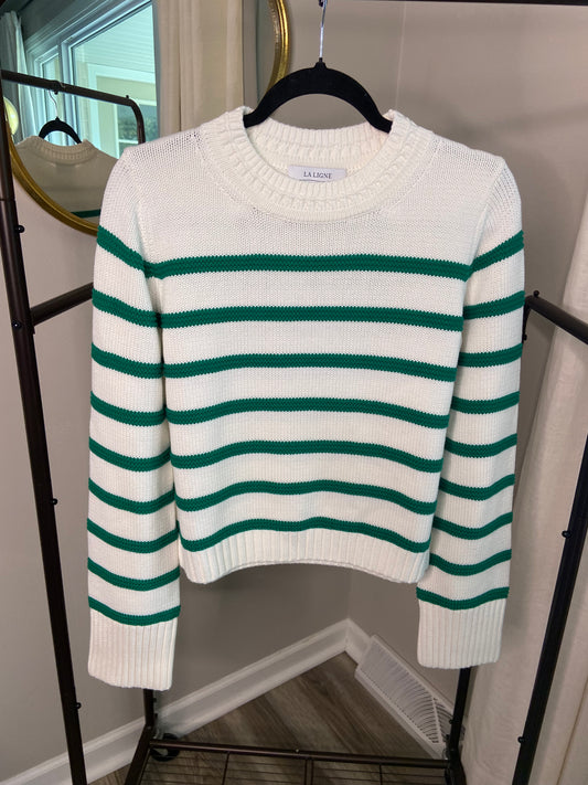 La Ligne Jill Striped Cotton Sweater size S
