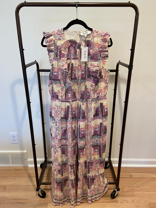 Sea New York Naya Pleated Maxi Dress size M