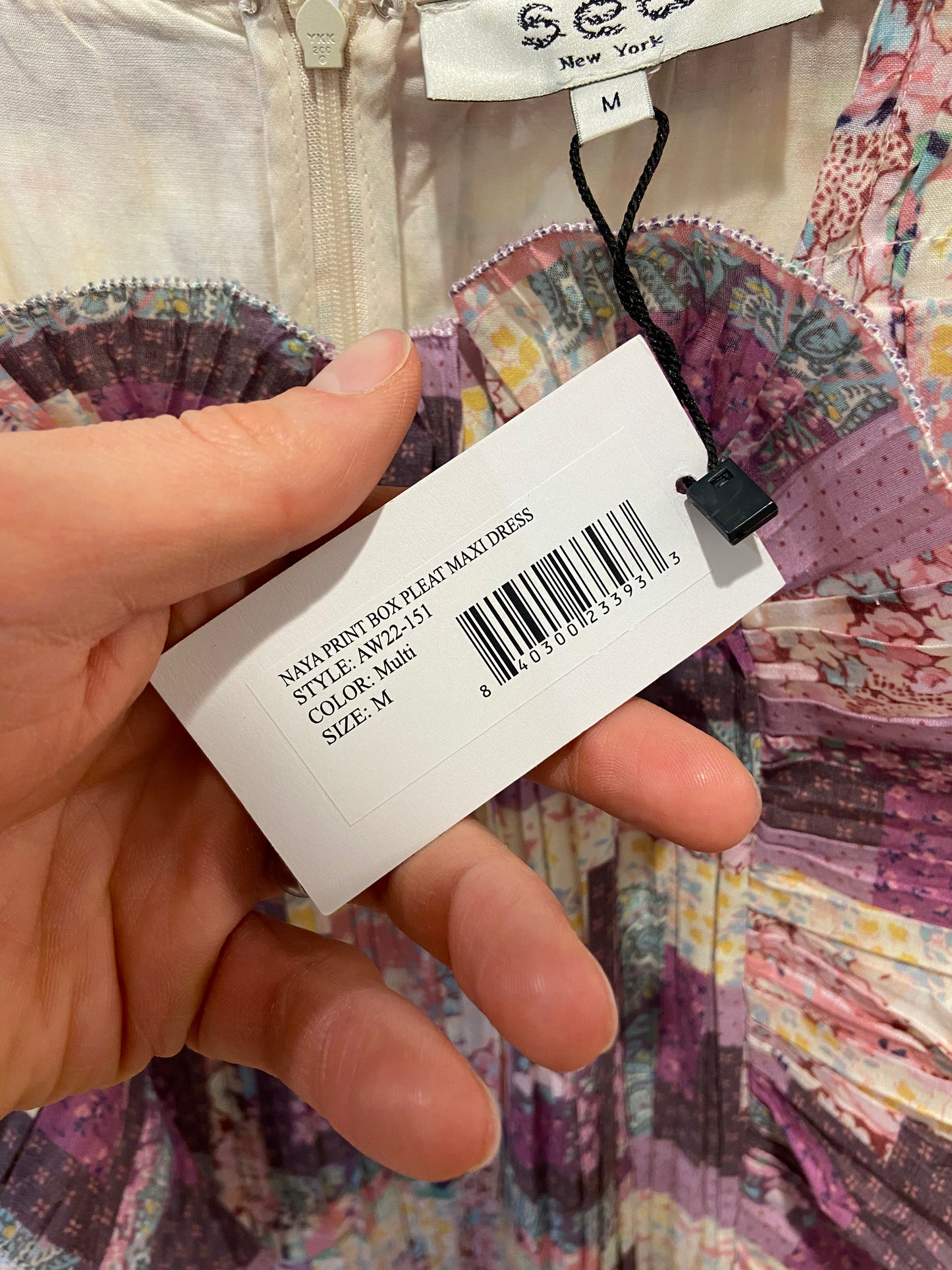Sea New York Naya Pleated Maxi Dress size M