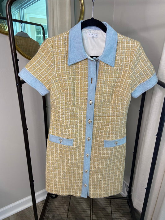 Sandro Mella Tweed Mini Dress size 38 (6)