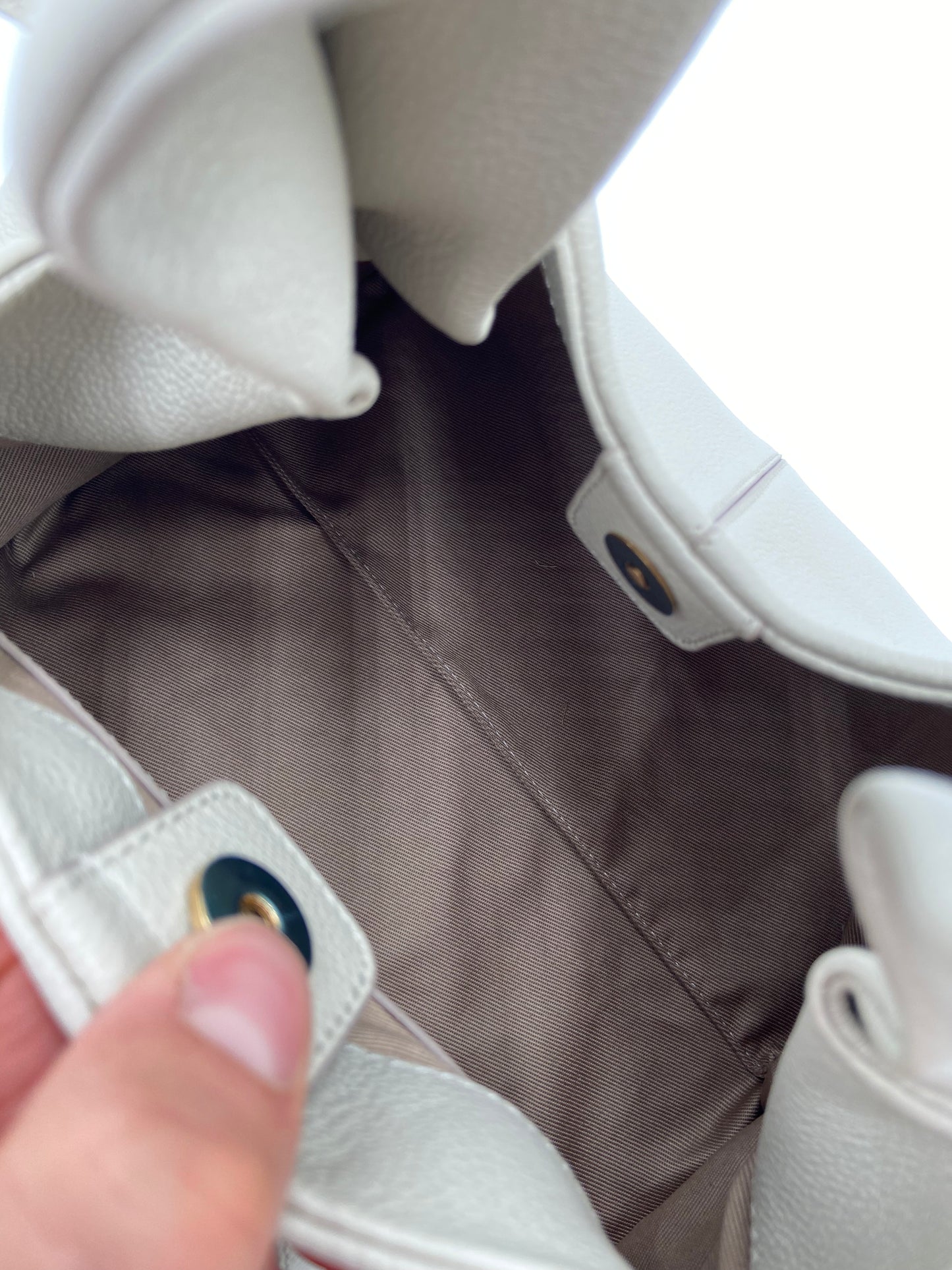 Polene Numéro Neuf Edition Textured Chalk Bag