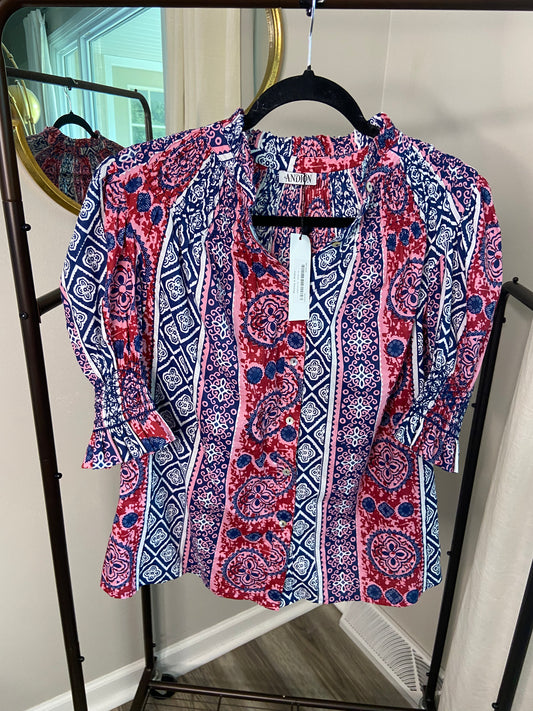 Andion Amelia Short Sleeve Top size M