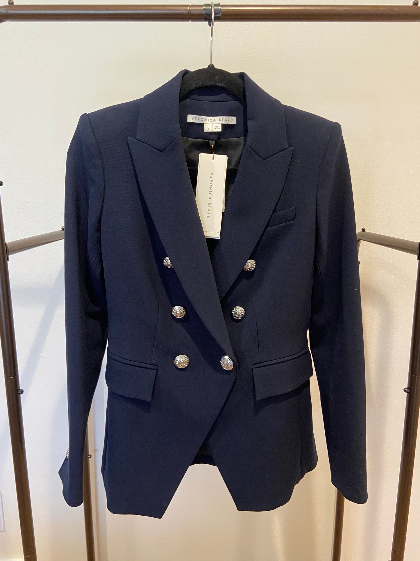 Veronica Navy Blue Miller Dickey Jacket size 2