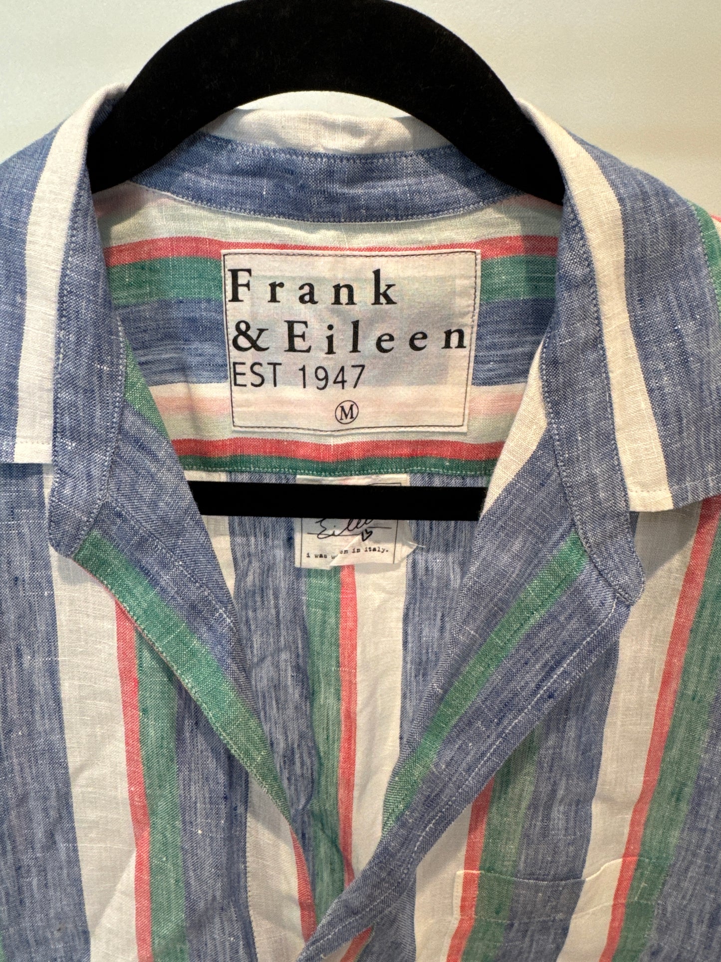 Frank & Eileen Eileen Linen Shirt in Multicolor Stripe size M