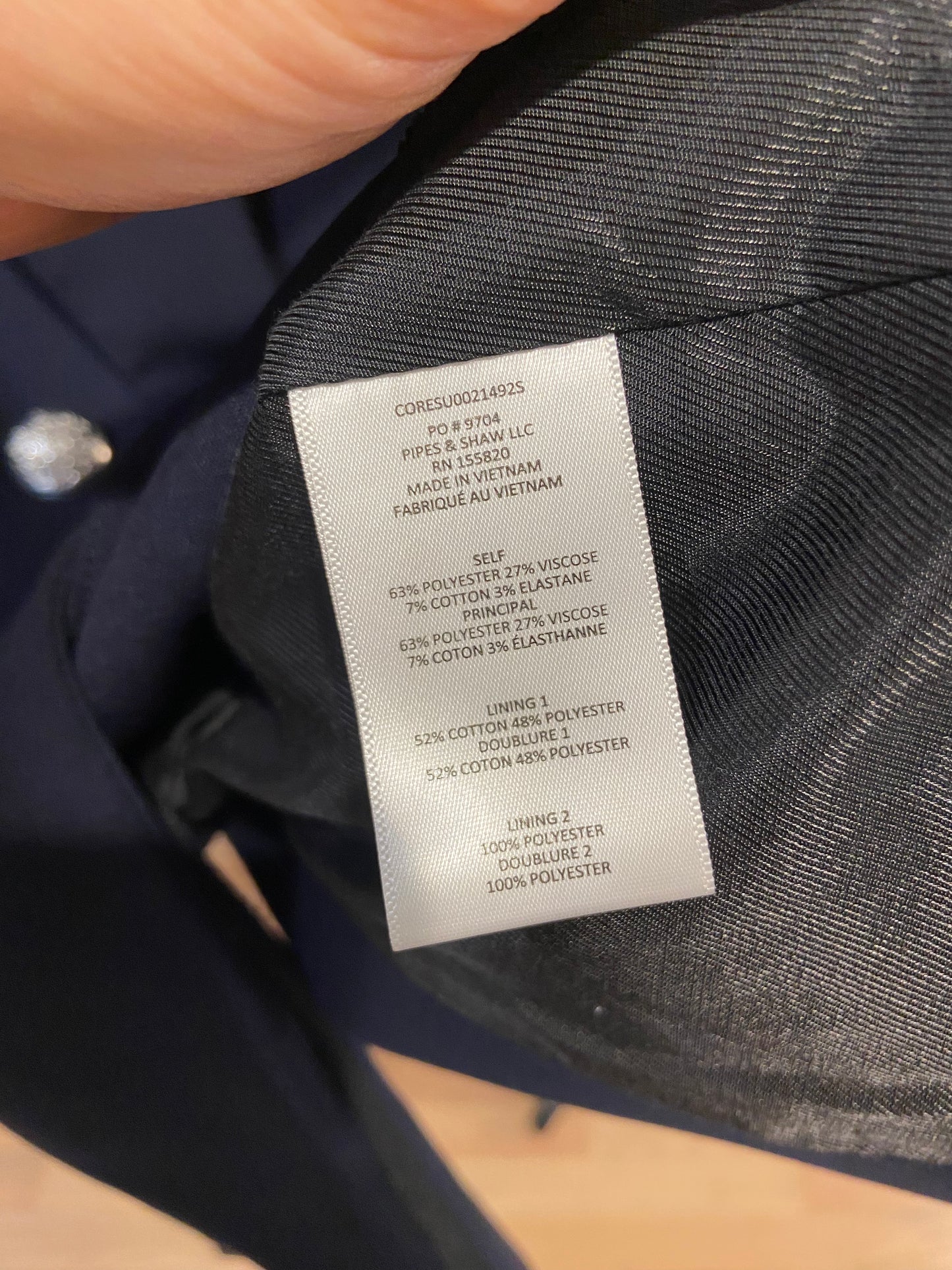 Veronica Navy Blue Miller Dickey Jacket size 2