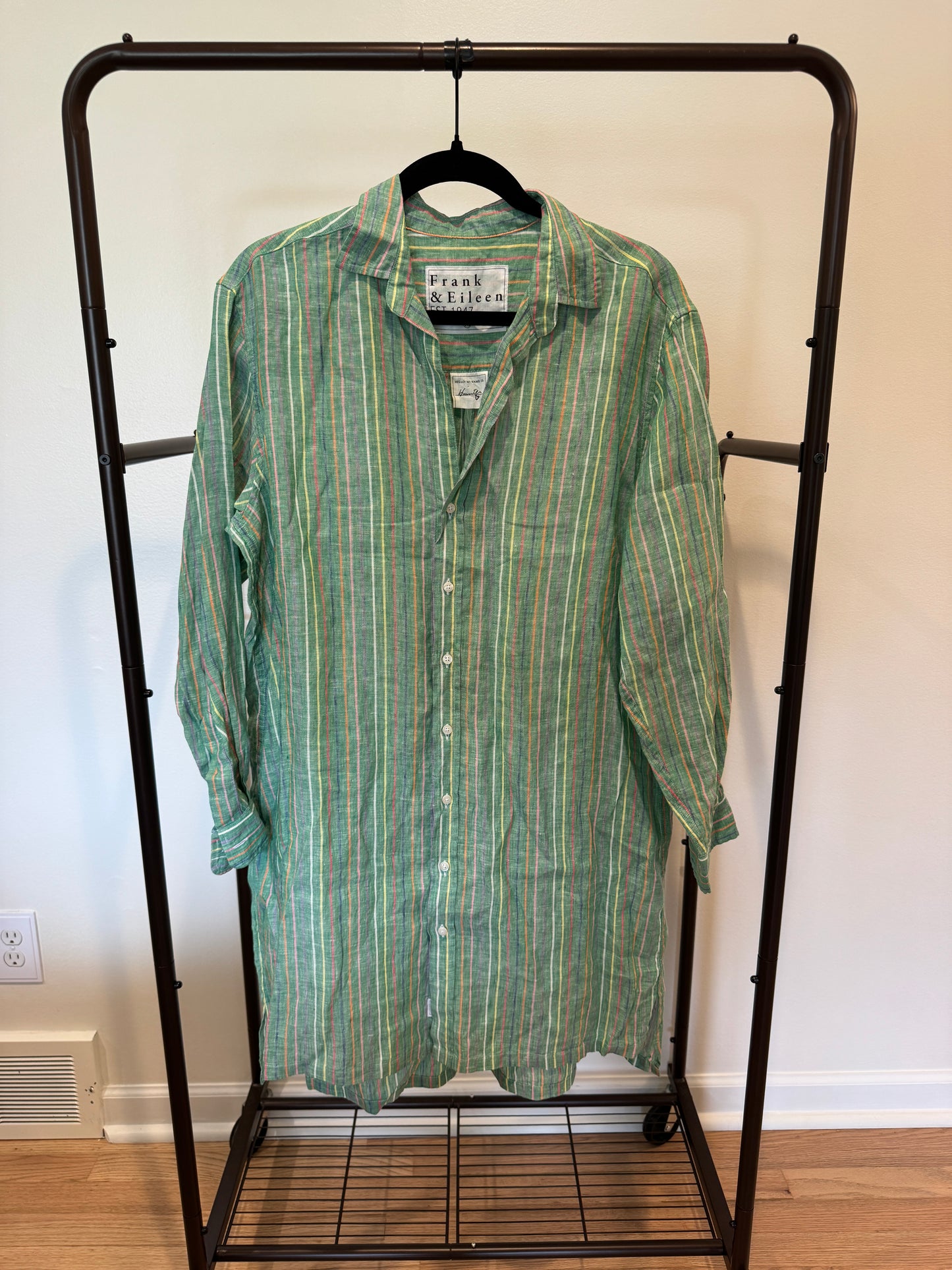 Frank & Eileen Hunter Step-Hen Linen Shirtdress size M
